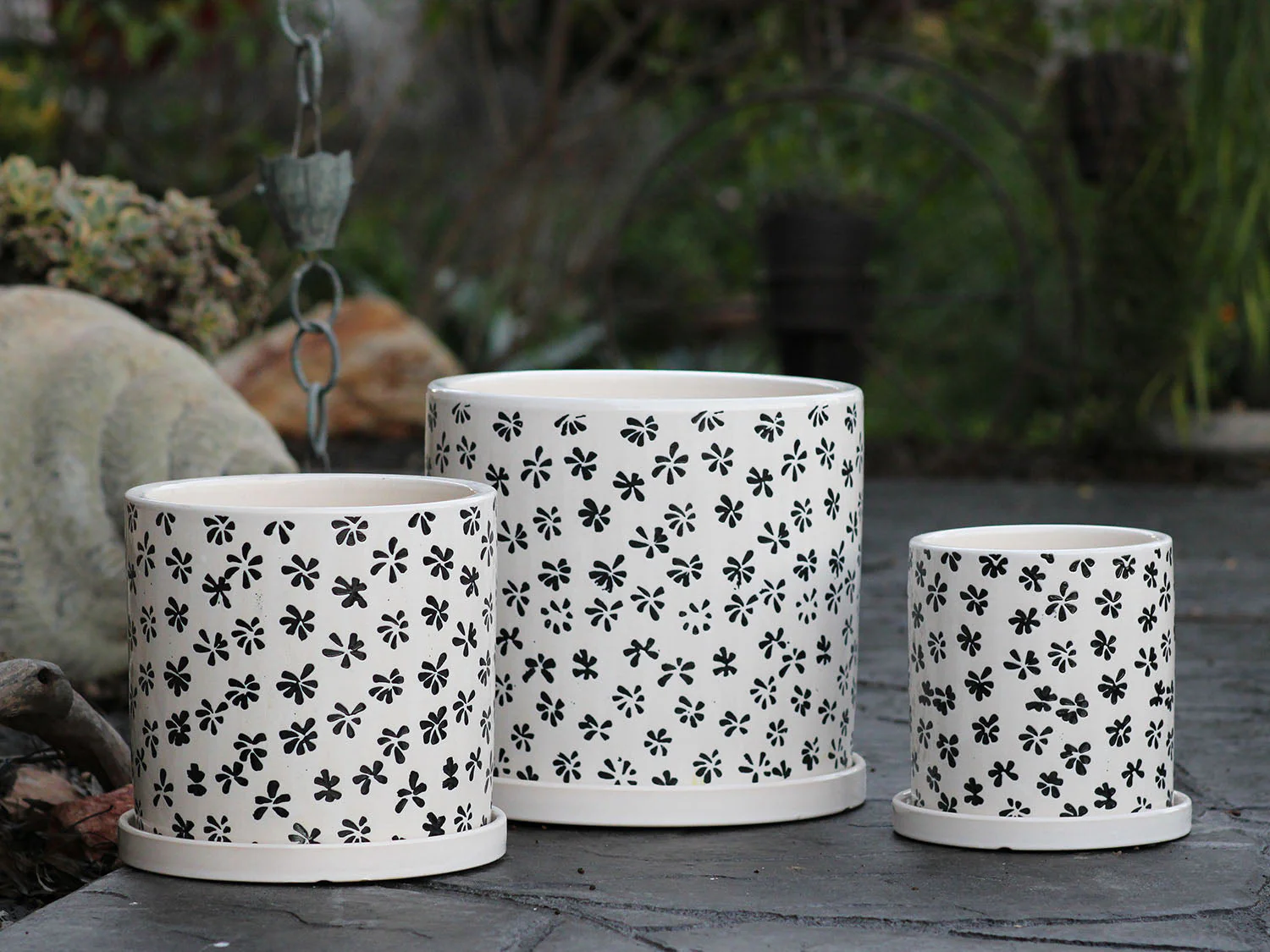 Cylinder Floral Stamped Planter By Plantatorem - Image 2