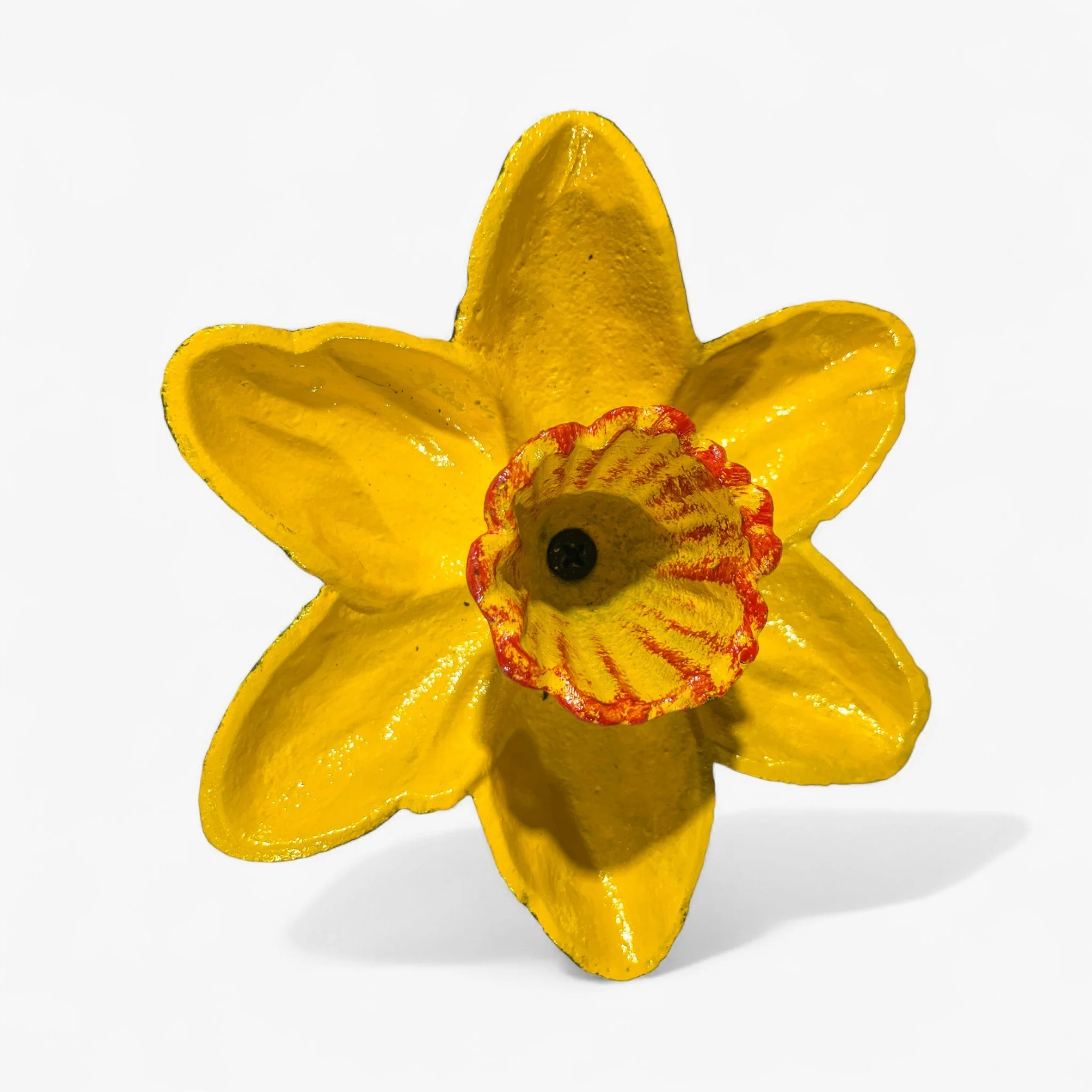 Daffodil Flower Garden Stake Bird Feeder Cast Iron Decor - Image 6