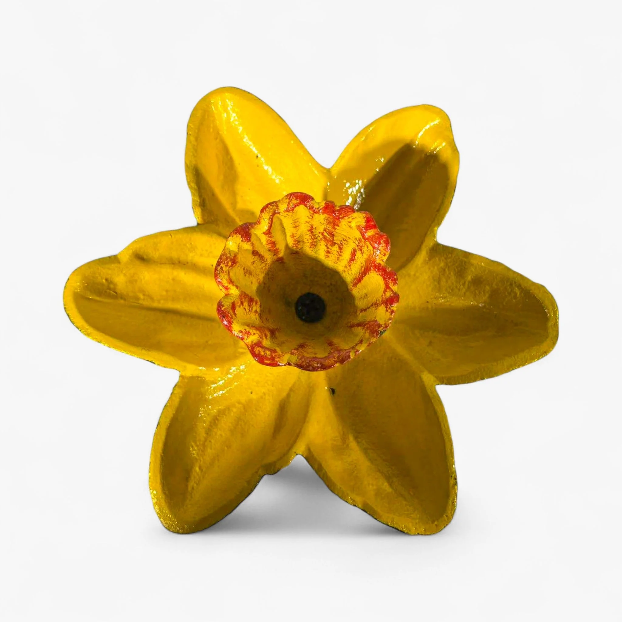 Daffodil Flower Garden Stake Bird Feeder Cast Iron Decor - Image 7