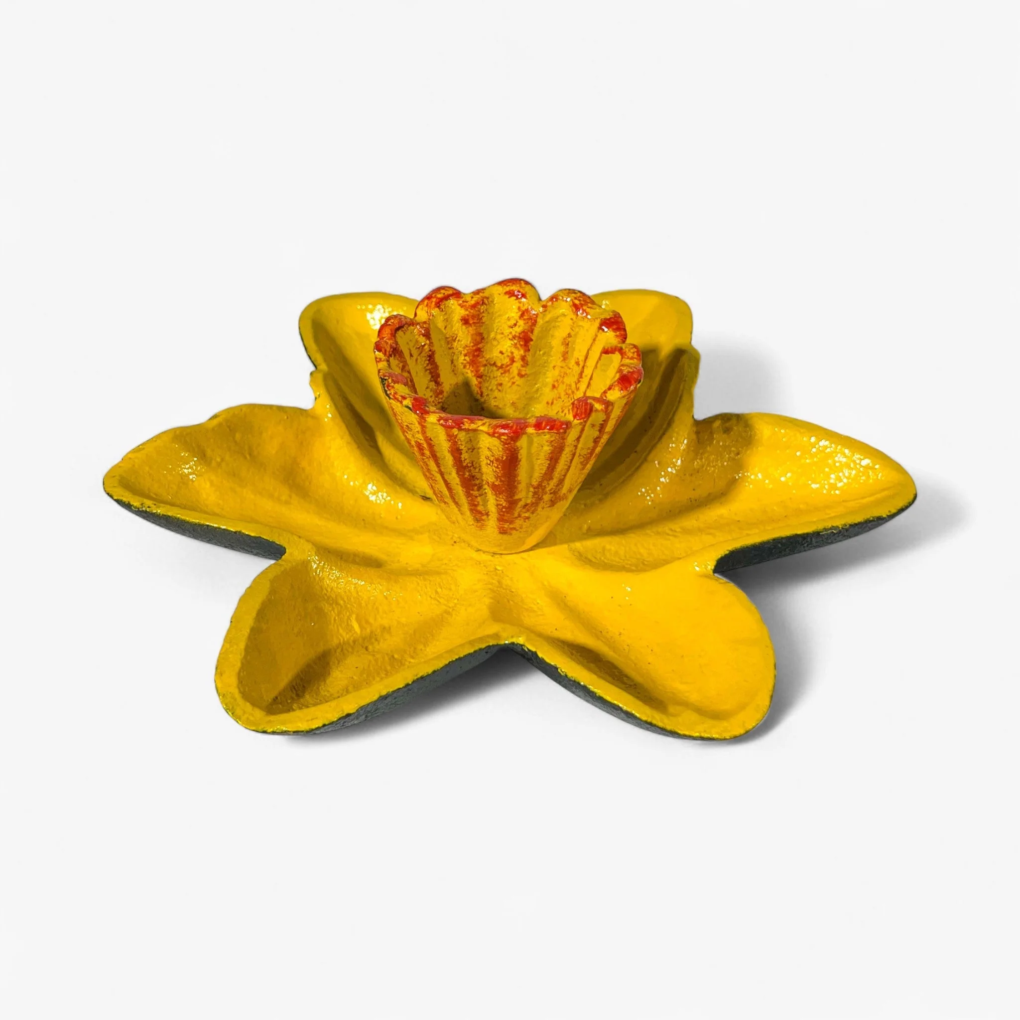 Daffodil Flower Garden Stake Bird Feeder Cast Iron Decor - Image 8