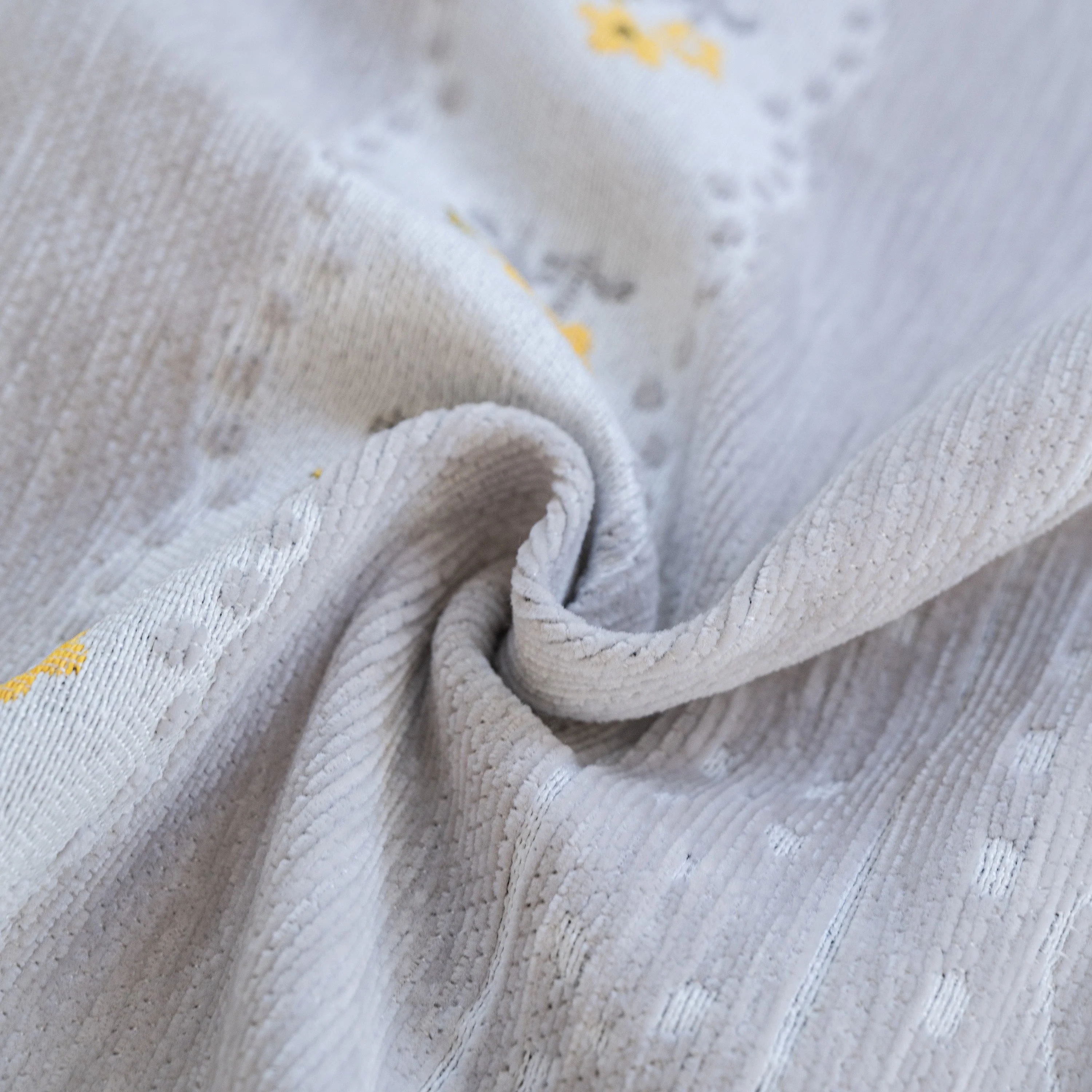 Daisy Striped Sofa Cover with Sheer Ruffle Skirt, Floral Soft Slipcover Blanket - Image 35