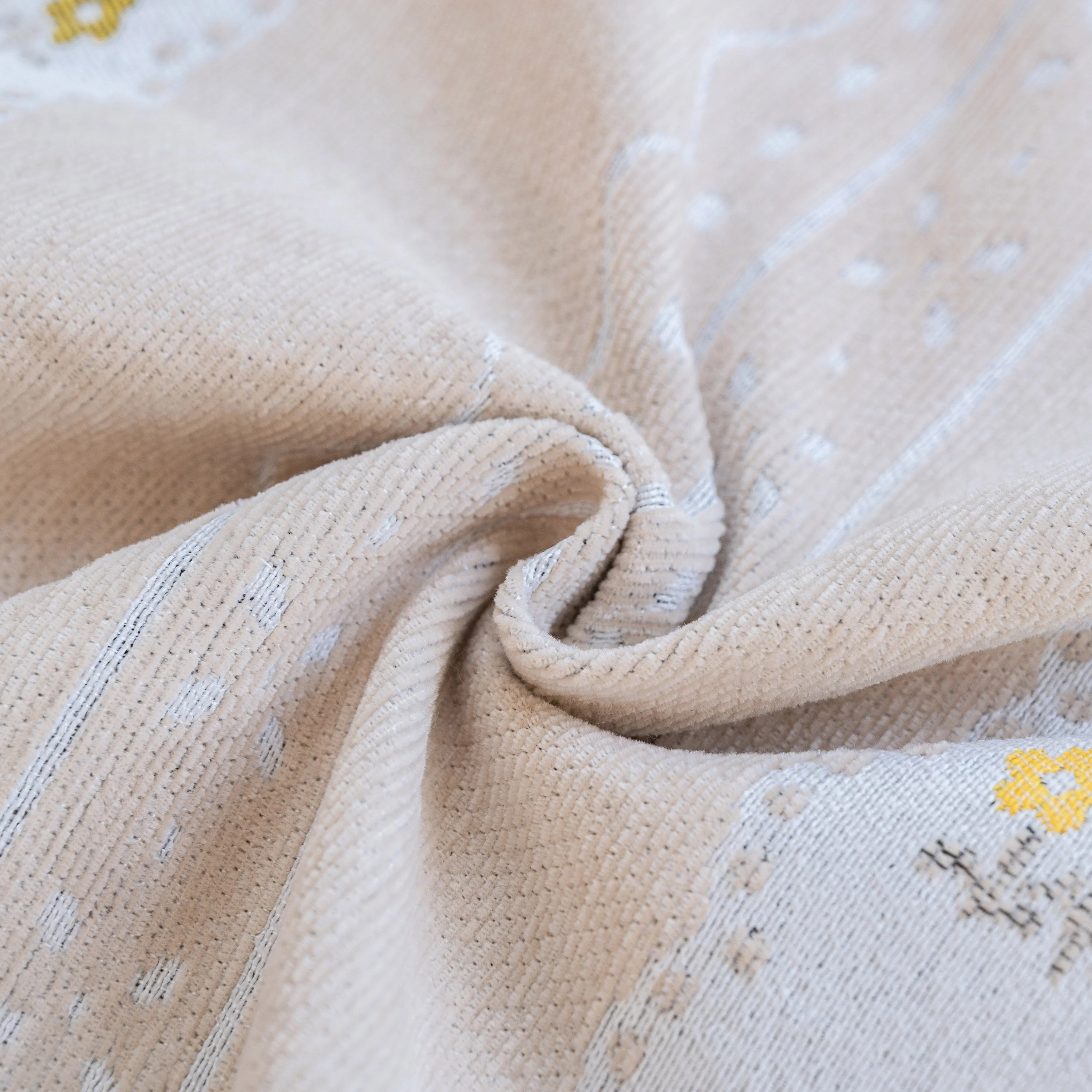 Daisy Striped Sofa Cover with Sheer Ruffle Skirt, Floral Soft Slipcover Blanket - Image 70