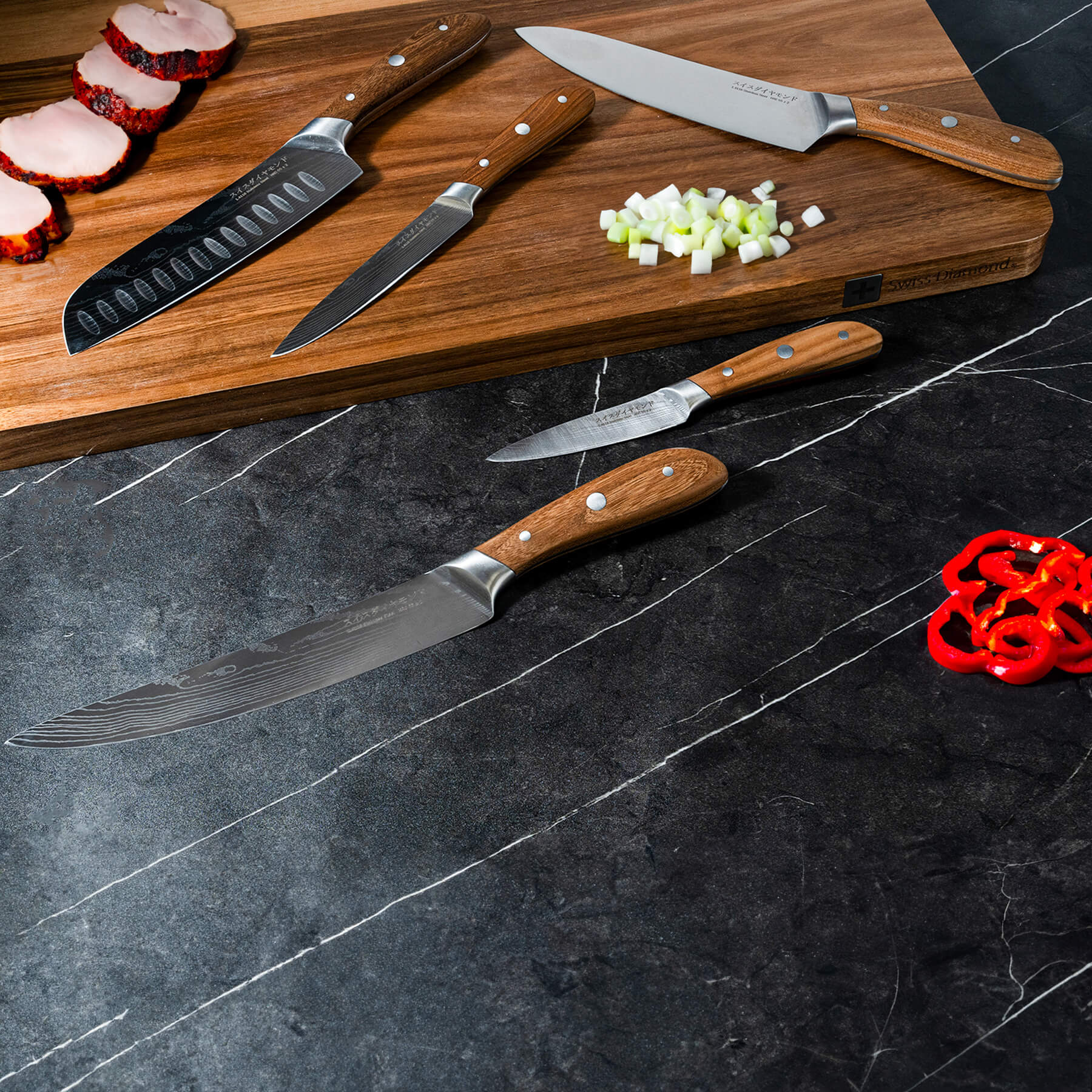Damascus 5-Piece Knife Set - Image 2