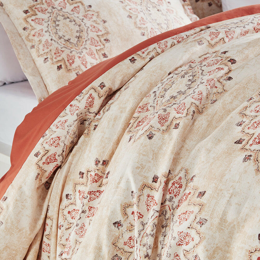 Damask Pattern Printed Duvet Cover Set - Image 2