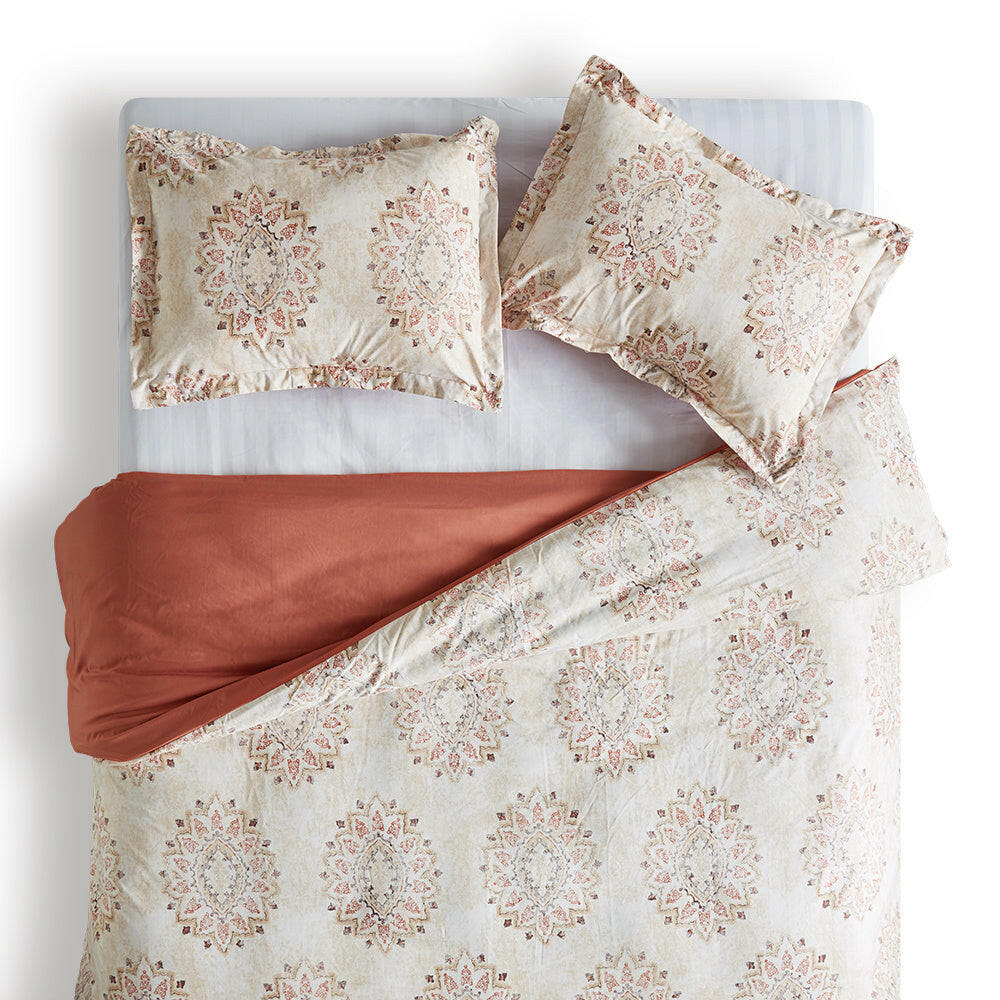 Damask Pattern Printed Duvet Cover Set - Image 7