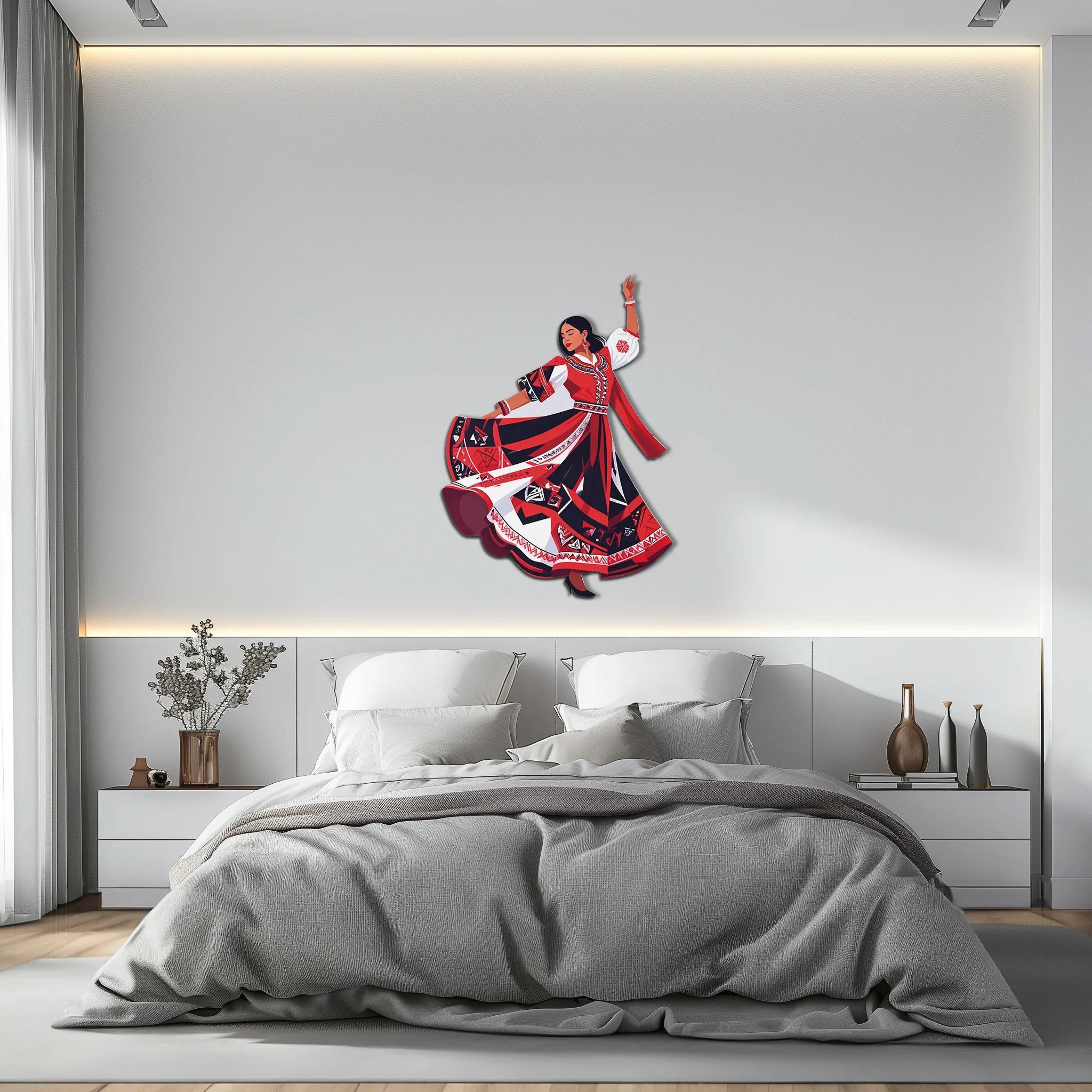 Dancing Woman Metal Wall Art – Bold & Cultural Decor-KAFUVM031 - Image 4