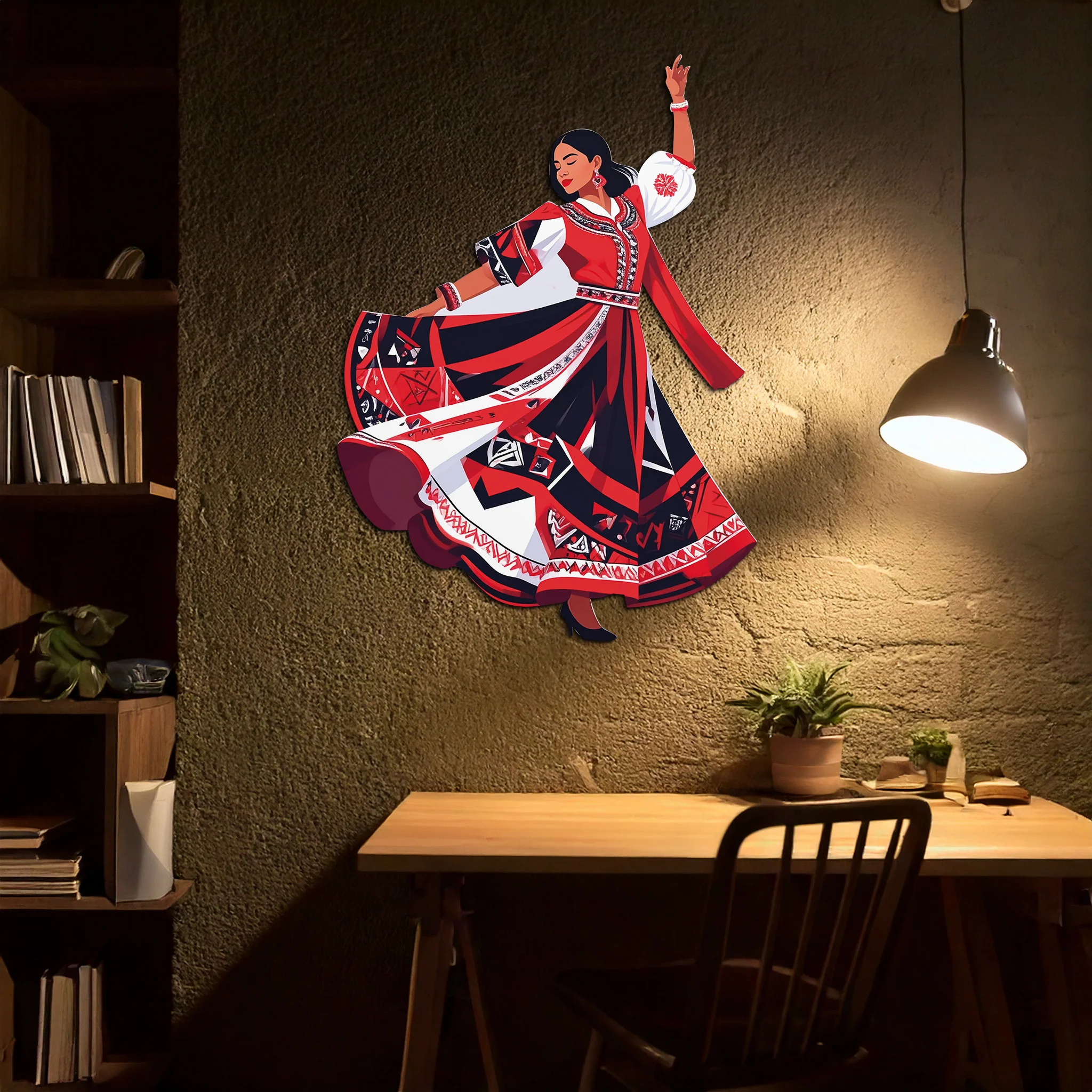 Dancing Woman Metal Wall Art – Bold & Cultural Decor-KAFUVM031 - Image 7