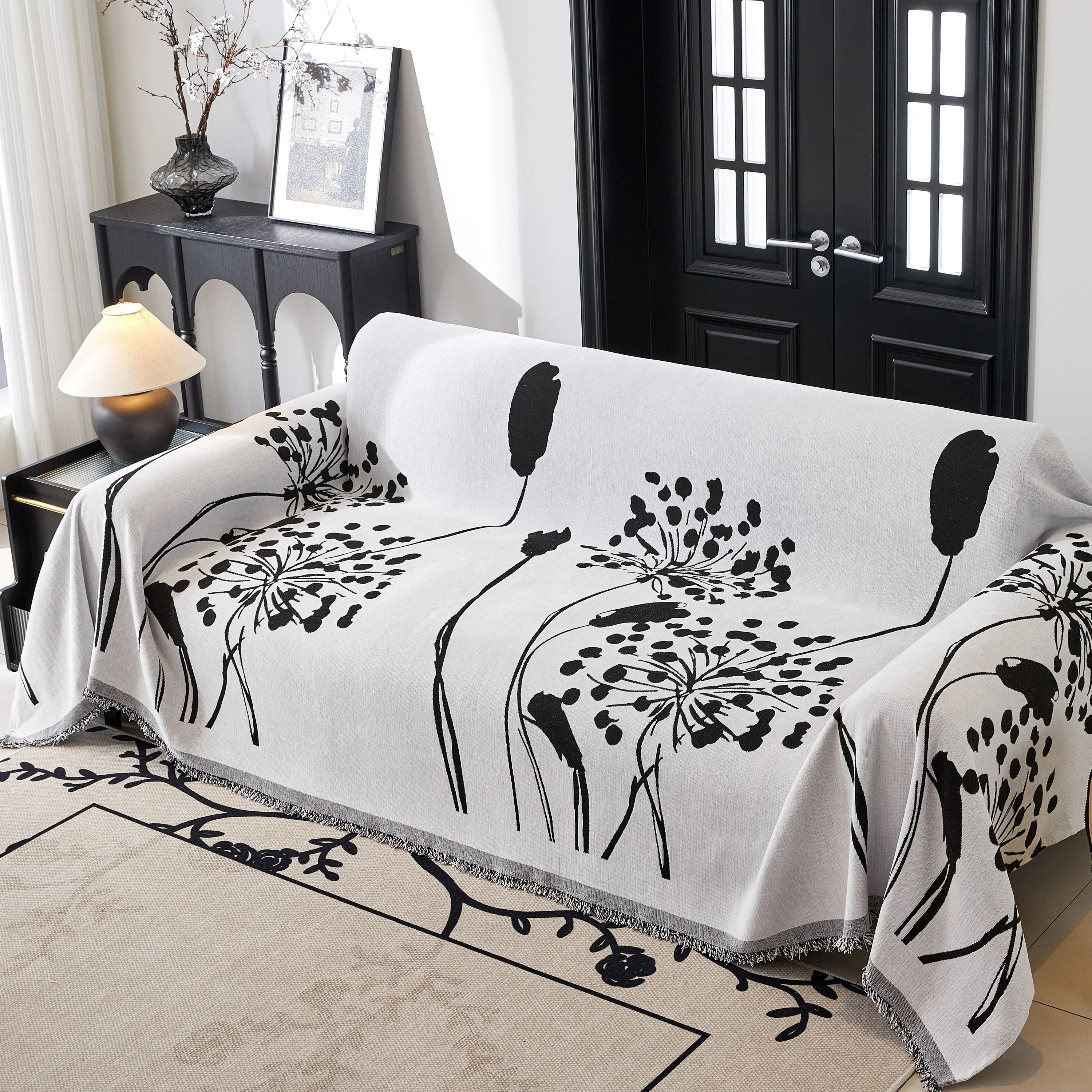 Dandelion Blanket Throw for Sofas Chenille Furniture Couch Cover, Couch Cushion Cover for Kids, Pets - Image 10