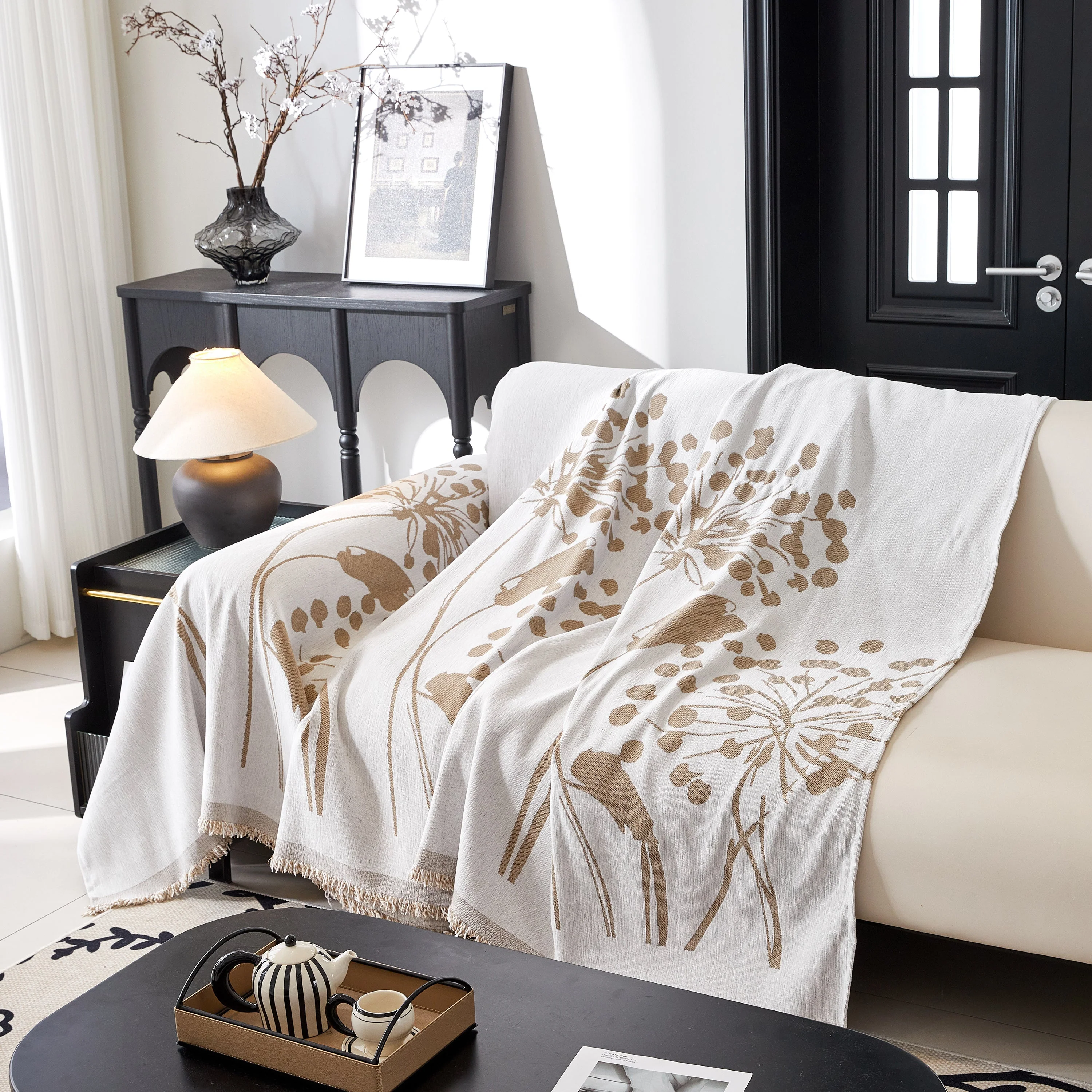 Dandelion Blanket Throw for Sofas Chenille Furniture Couch Cover, Couch Cushion Cover for Kids, Pets - Image 24