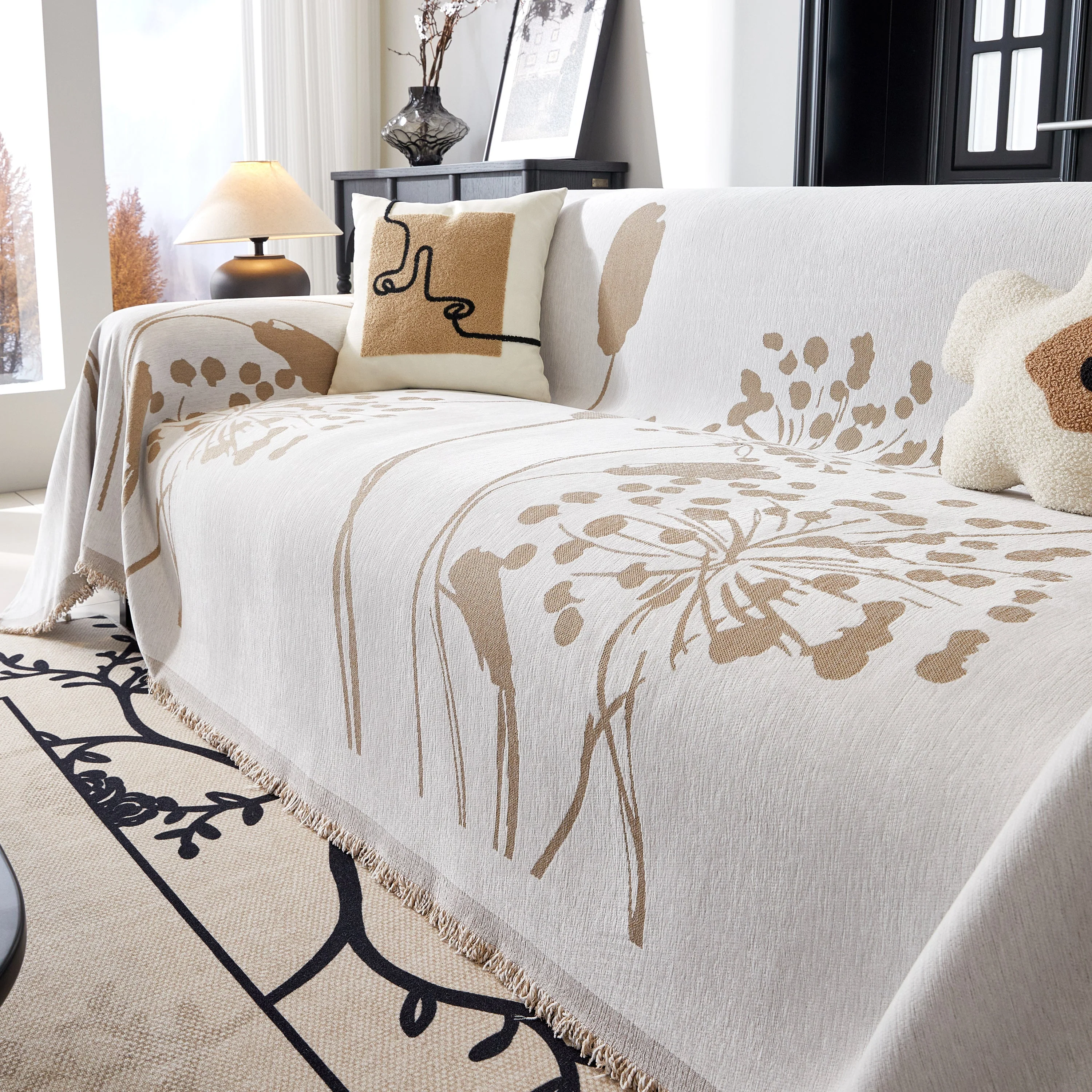 Dandelion Blanket Throw for Sofas Chenille Furniture Couch Cover, Couch Cushion Cover for Kids, Pets - Image 28