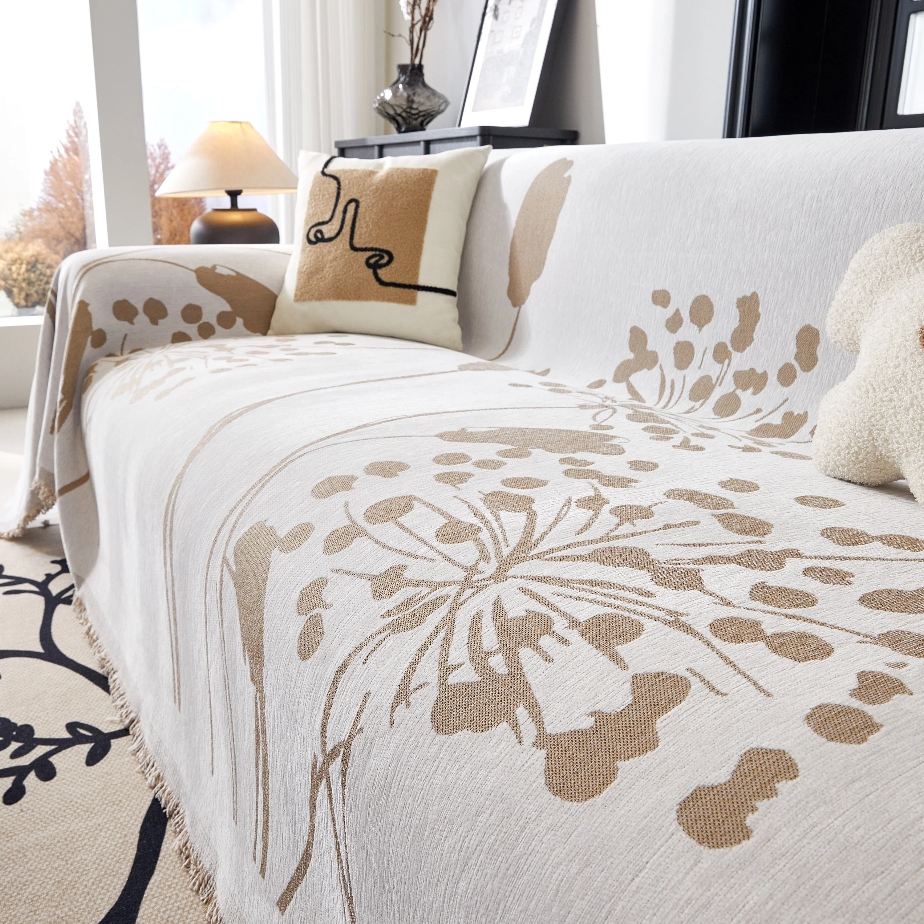 Dandelion Blanket Throw for Sofas Chenille Furniture Couch Cover, Couch Cushion Cover for Kids, Pets - Image 30