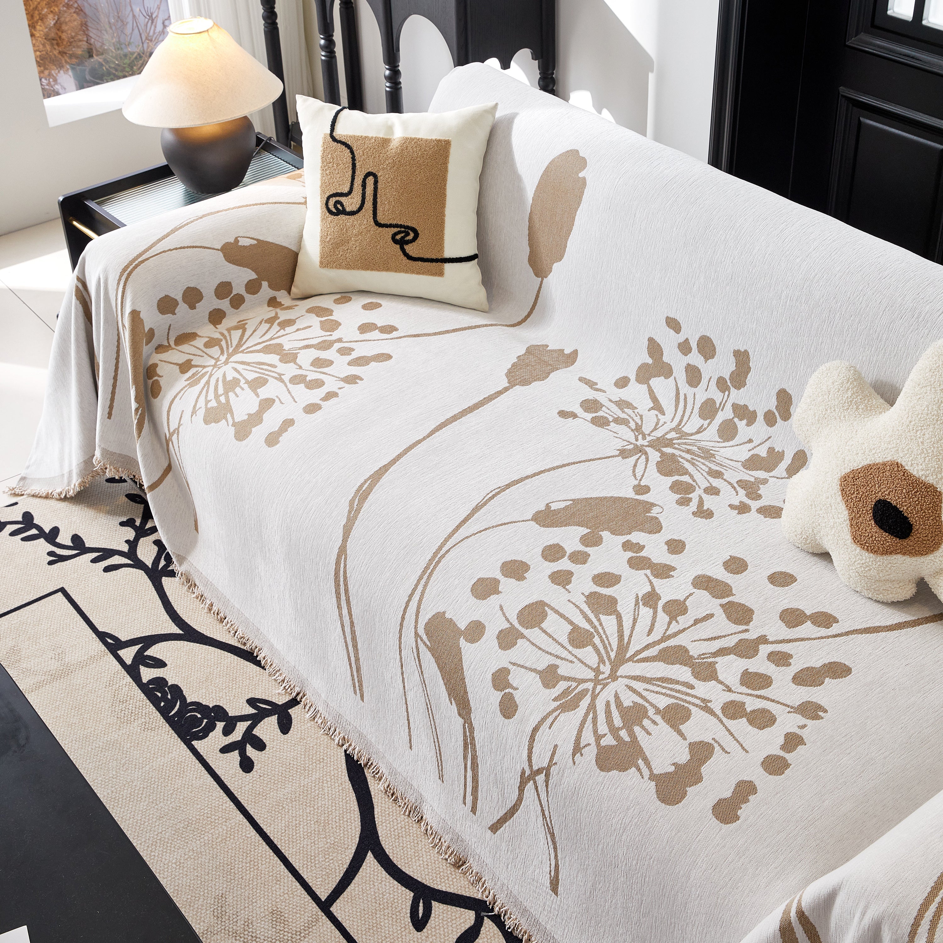 Dandelion Blanket Throw for Sofas Chenille Furniture Couch Cover, Couch Cushion Cover for Kids, Pets - Image 31