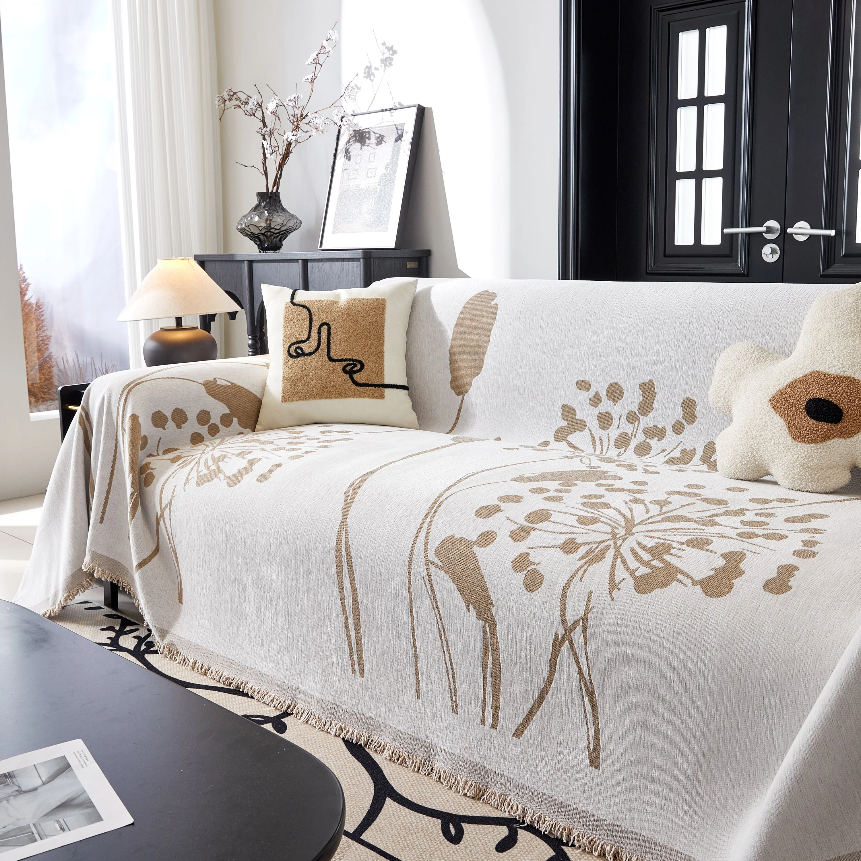 Dandelion Blanket Throw for Sofas Chenille Furniture Couch Cover, Couch Cushion Cover for Kids, Pets - Image 33