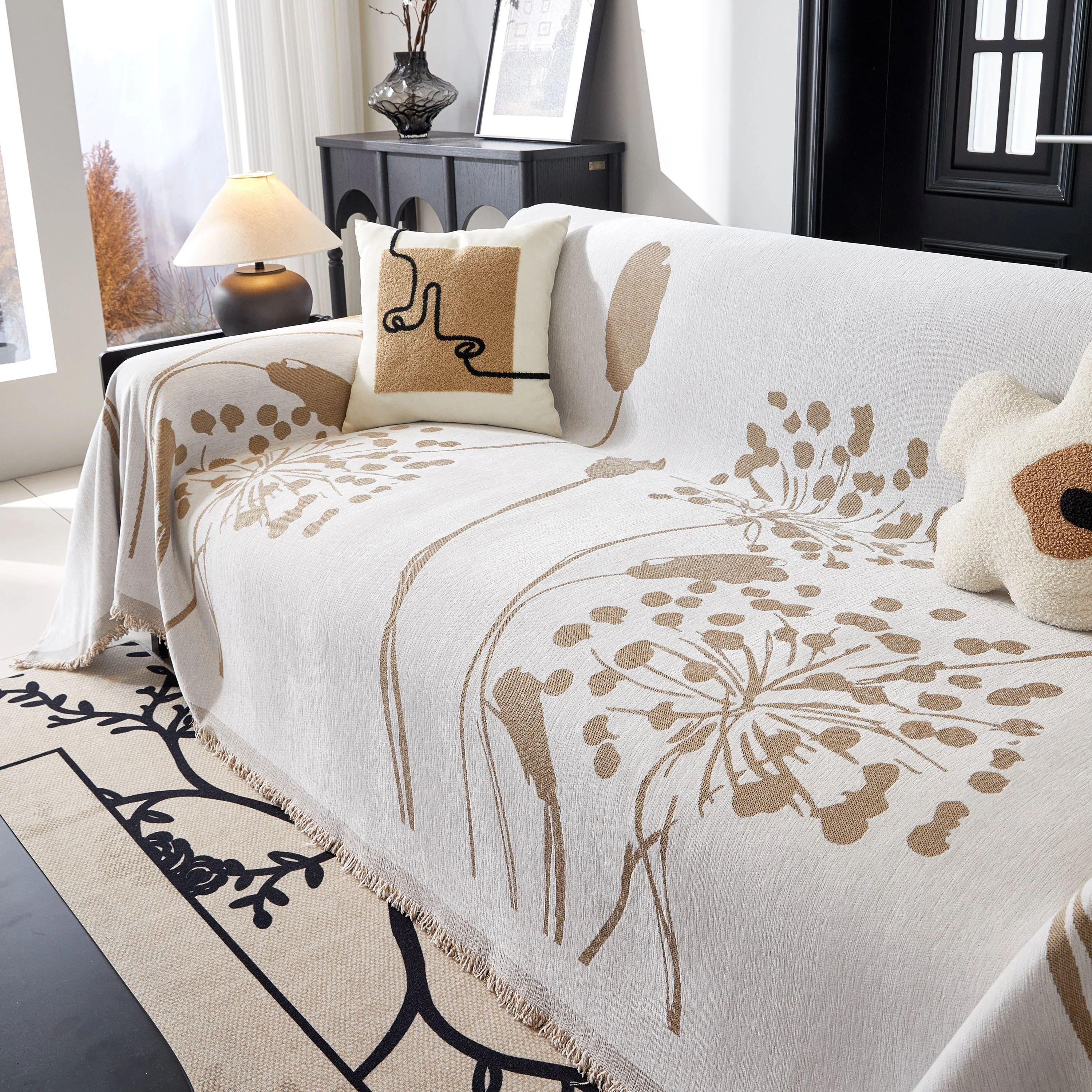 Dandelion Blanket Throw for Sofas Chenille Furniture Couch Cover, Couch Cushion Cover for Kids, Pets - Image 34