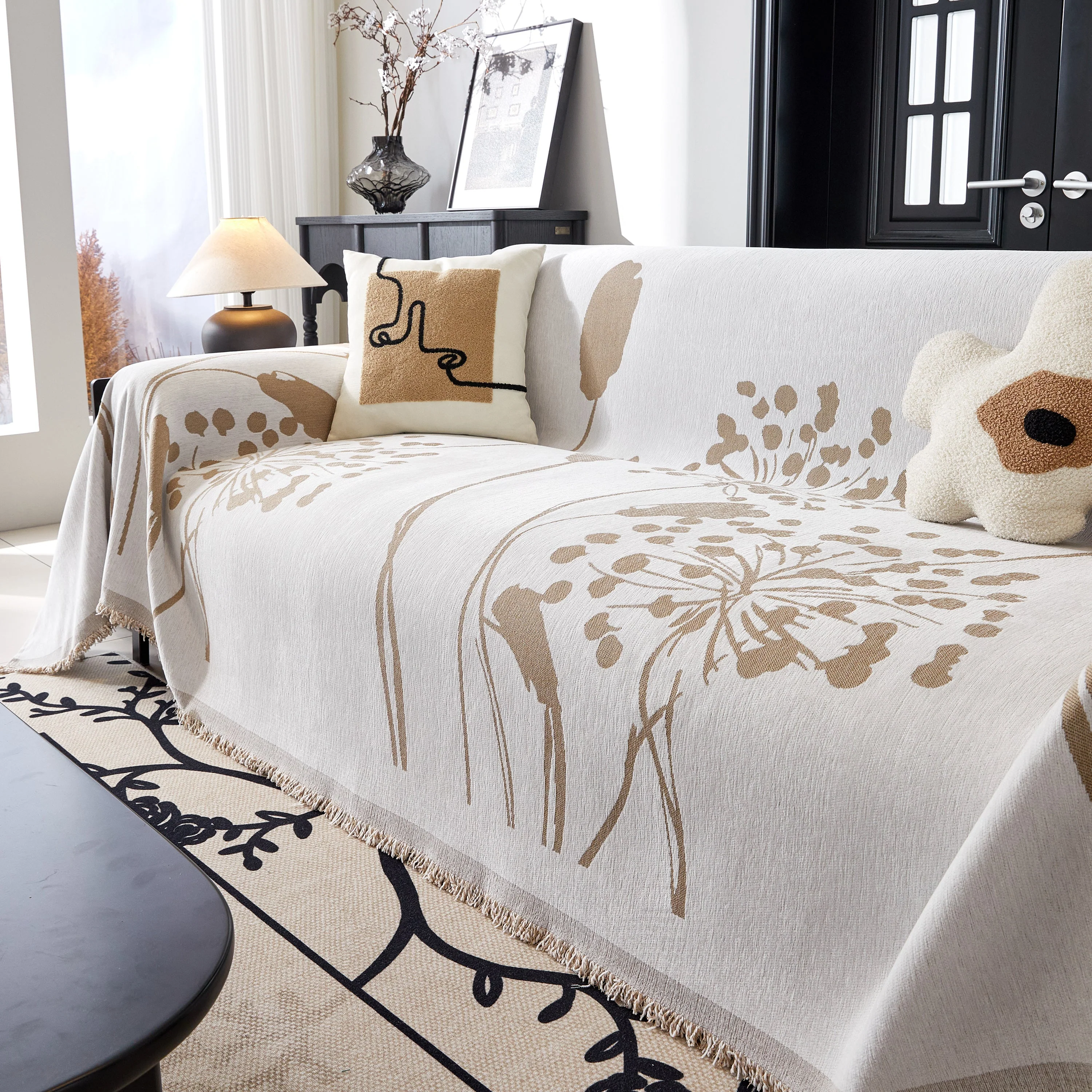 Dandelion Blanket Throw for Sofas Chenille Furniture Couch Cover, Couch Cushion Cover for Kids, Pets - Image 37