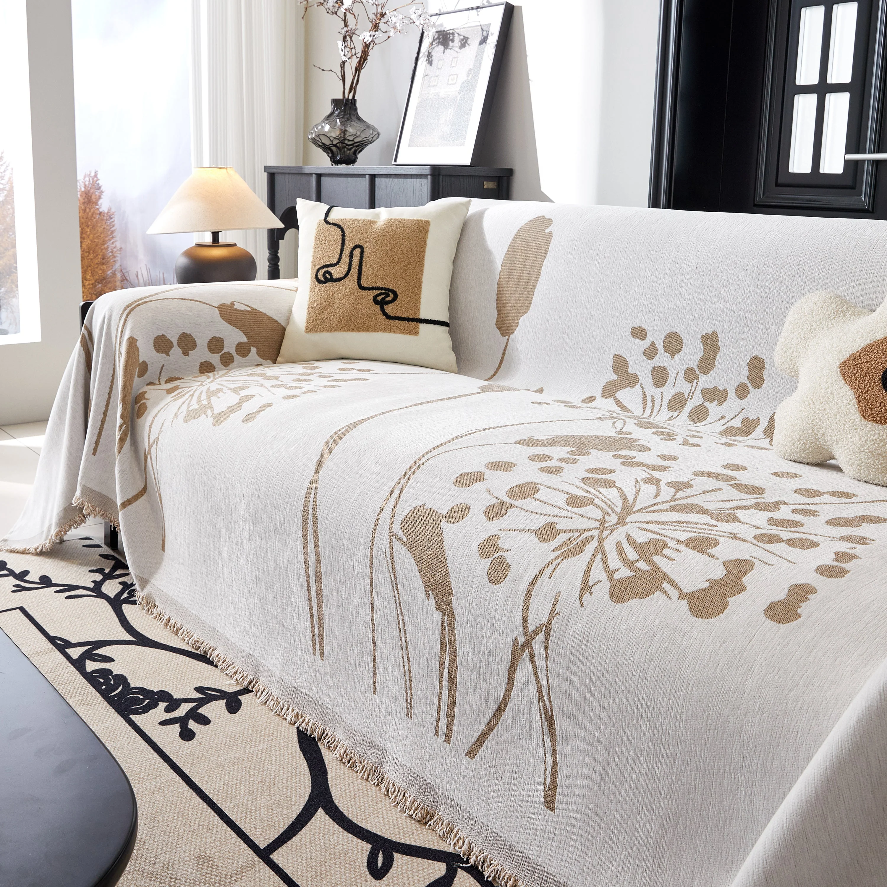 Dandelion Blanket Throw for Sofas Chenille Furniture Couch Cover, Couch Cushion Cover for Kids, Pets - Image 38