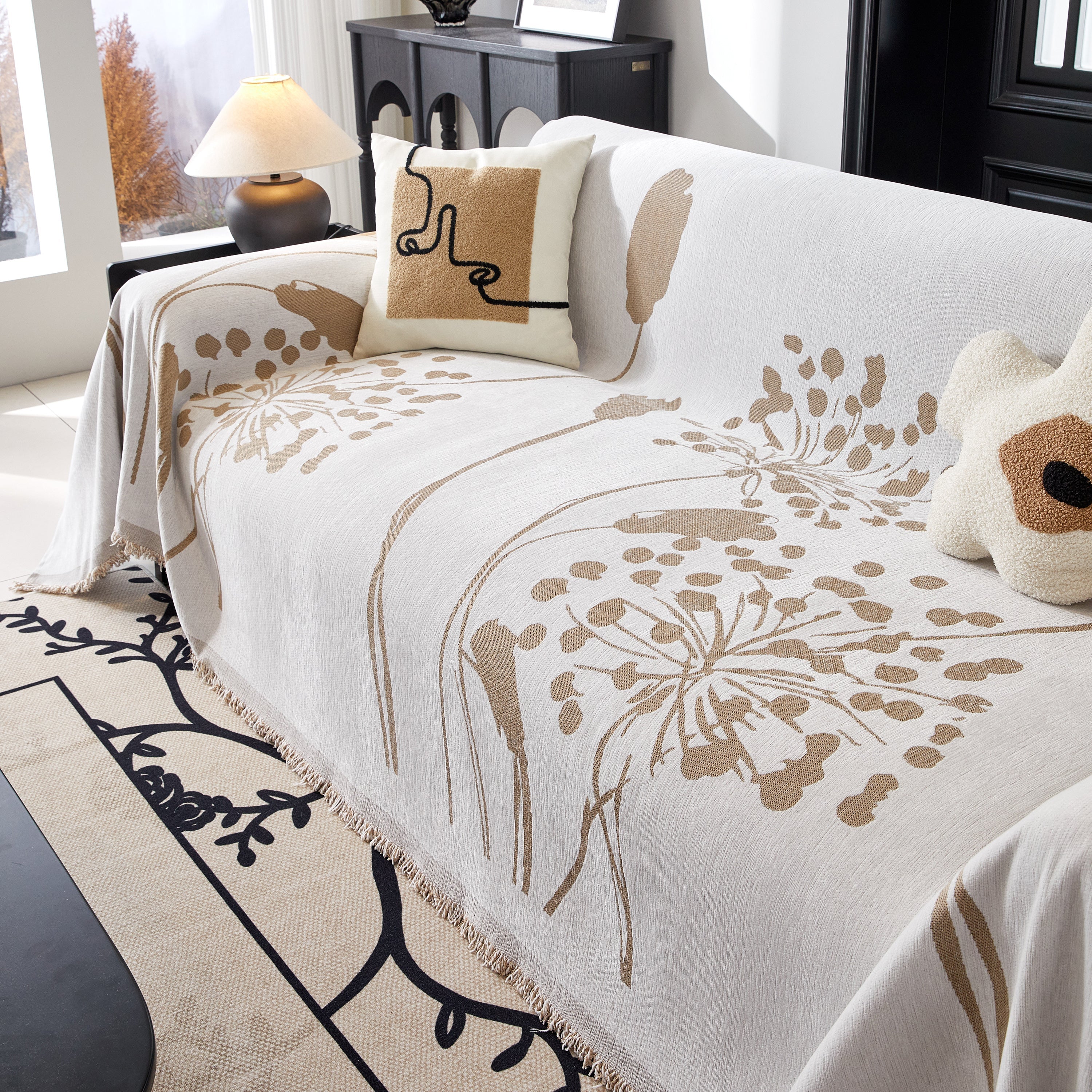 Dandelion Blanket Throw for Sofas Chenille Furniture Couch Cover, Couch Cushion Cover for Kids, Pets - Image 39