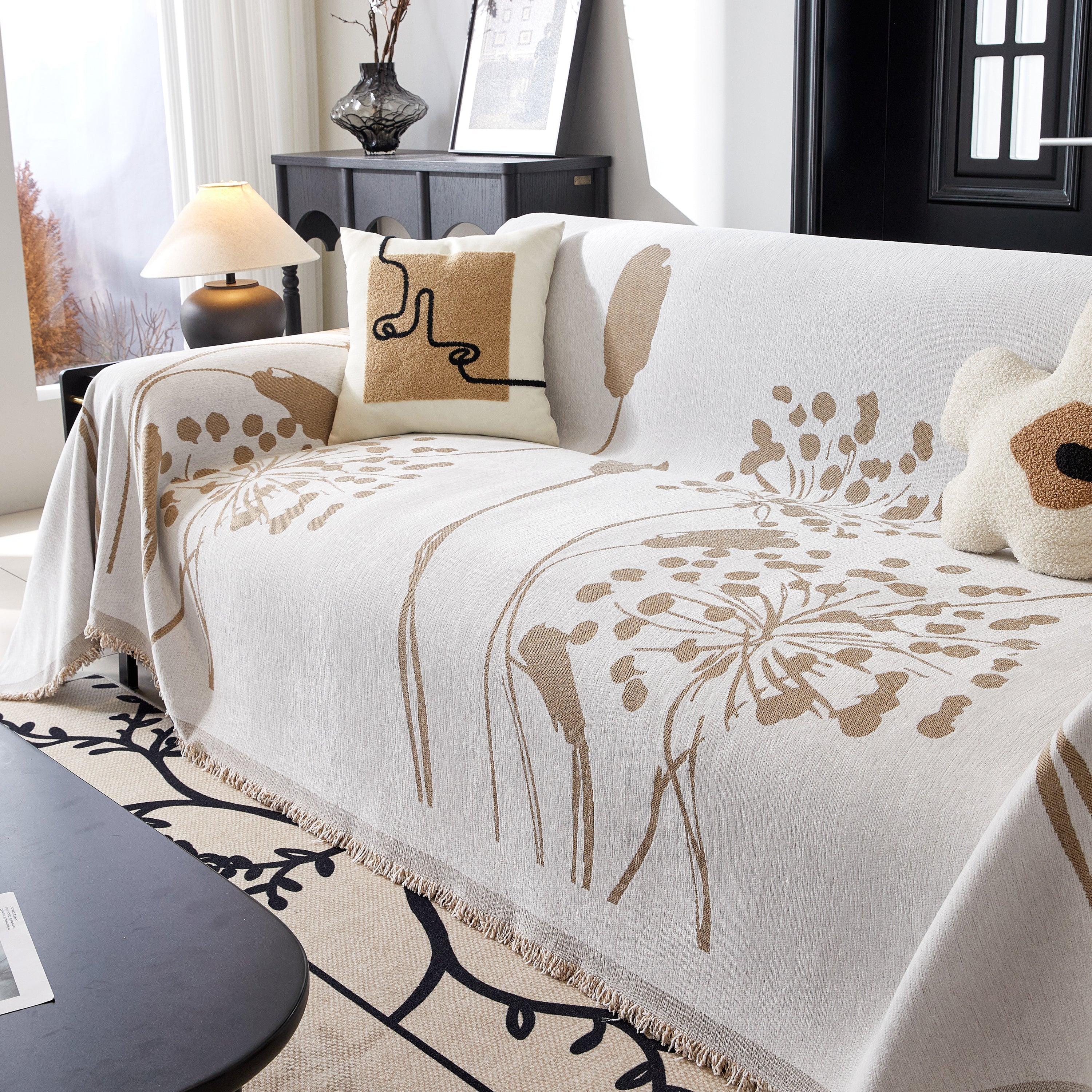 Dandelion Blanket Throw for Sofas Chenille Furniture Couch Cover, Couch Cushion Cover for Kids, Pets - Image 40