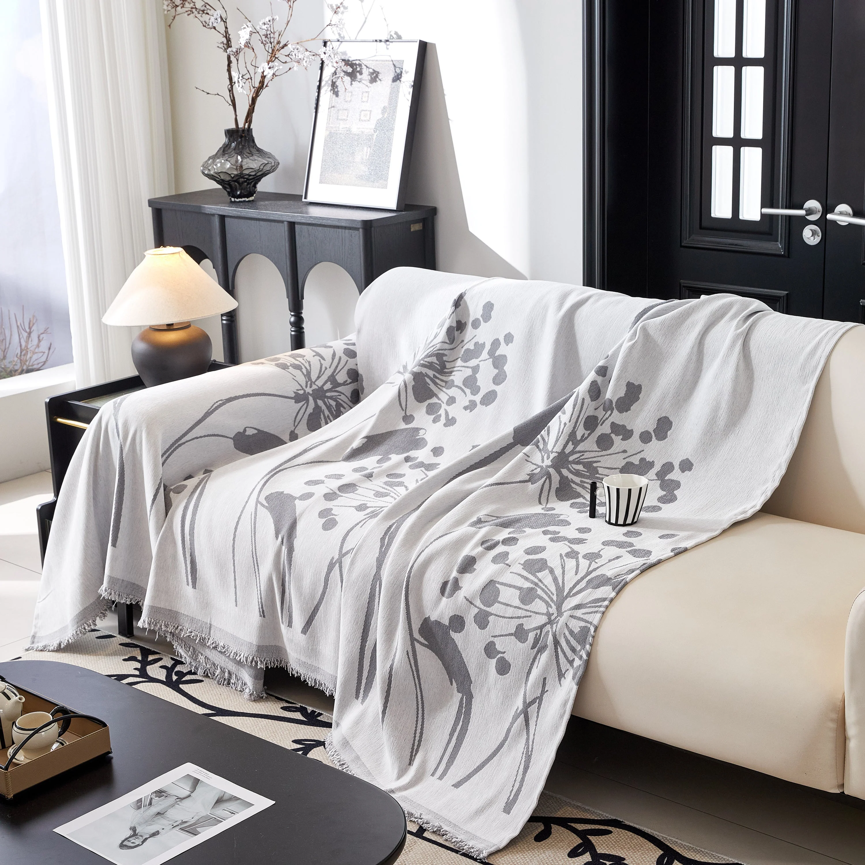 Dandelion Blanket Throw for Sofas Chenille Furniture Couch Cover, Couch Cushion Cover for Kids, Pets - Image 56