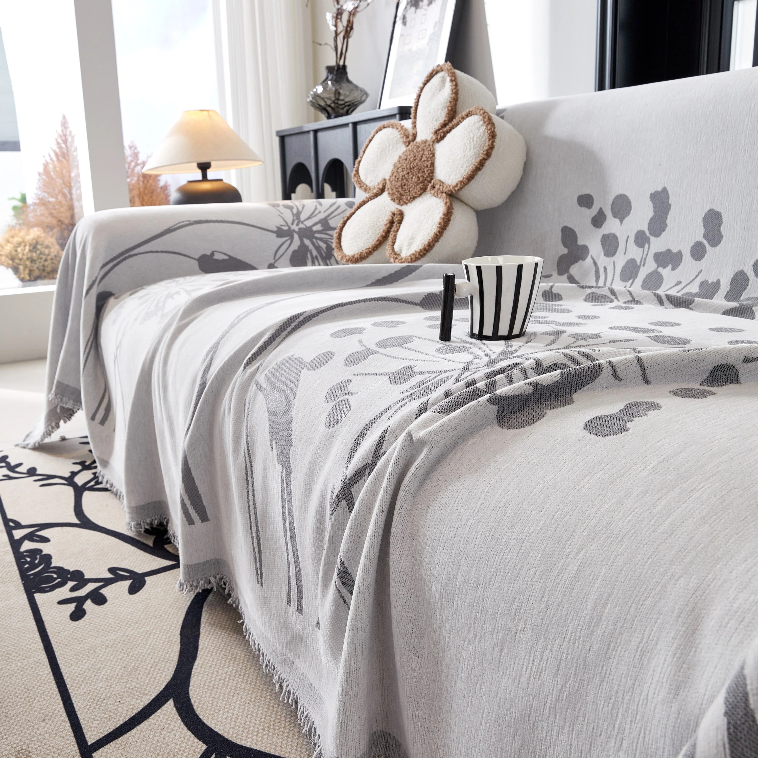 Dandelion Blanket Throw for Sofas Chenille Furniture Couch Cover, Couch Cushion Cover for Kids, Pets - Image 58