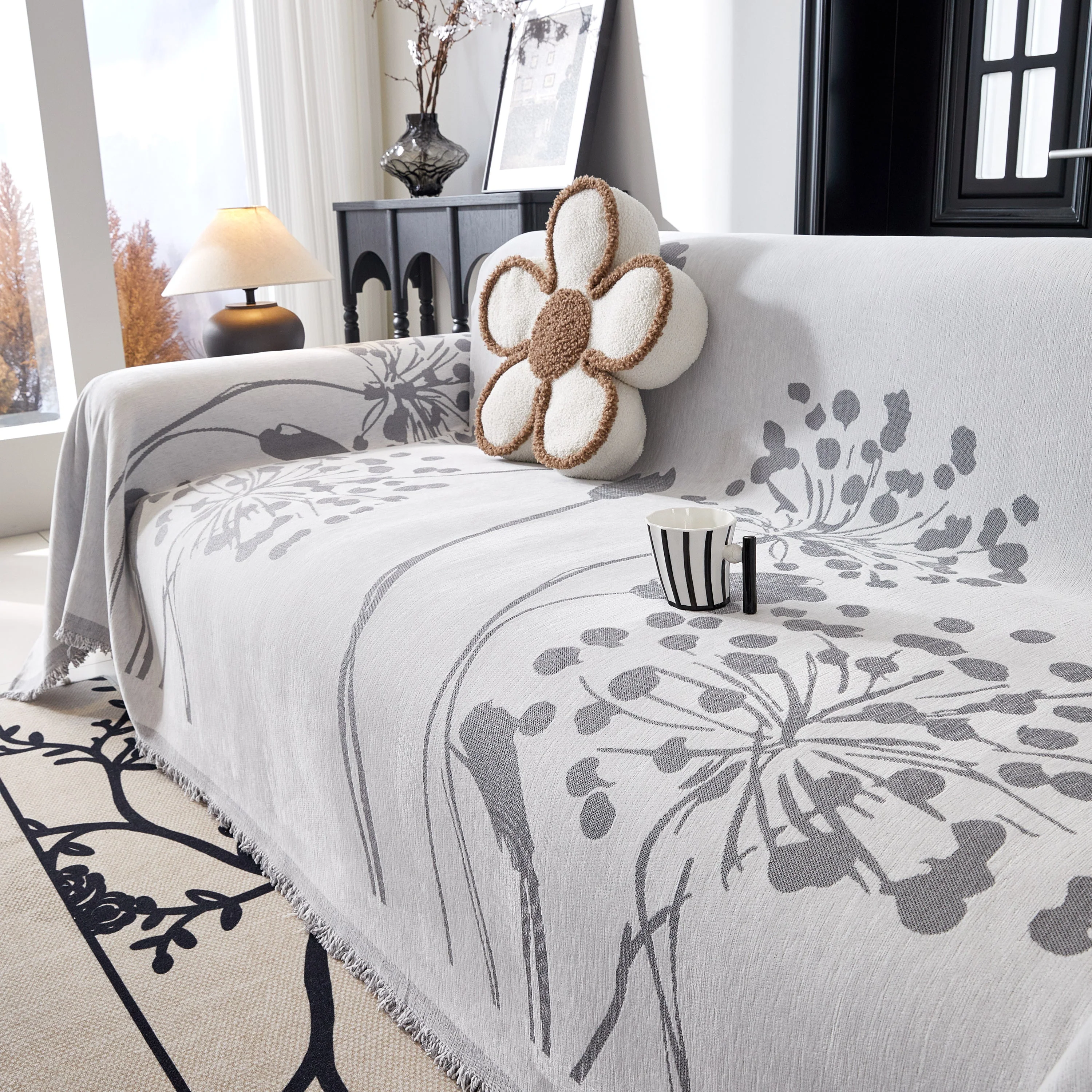Dandelion Blanket Throw for Sofas Chenille Furniture Couch Cover, Couch Cushion Cover for Kids, Pets - Image 63