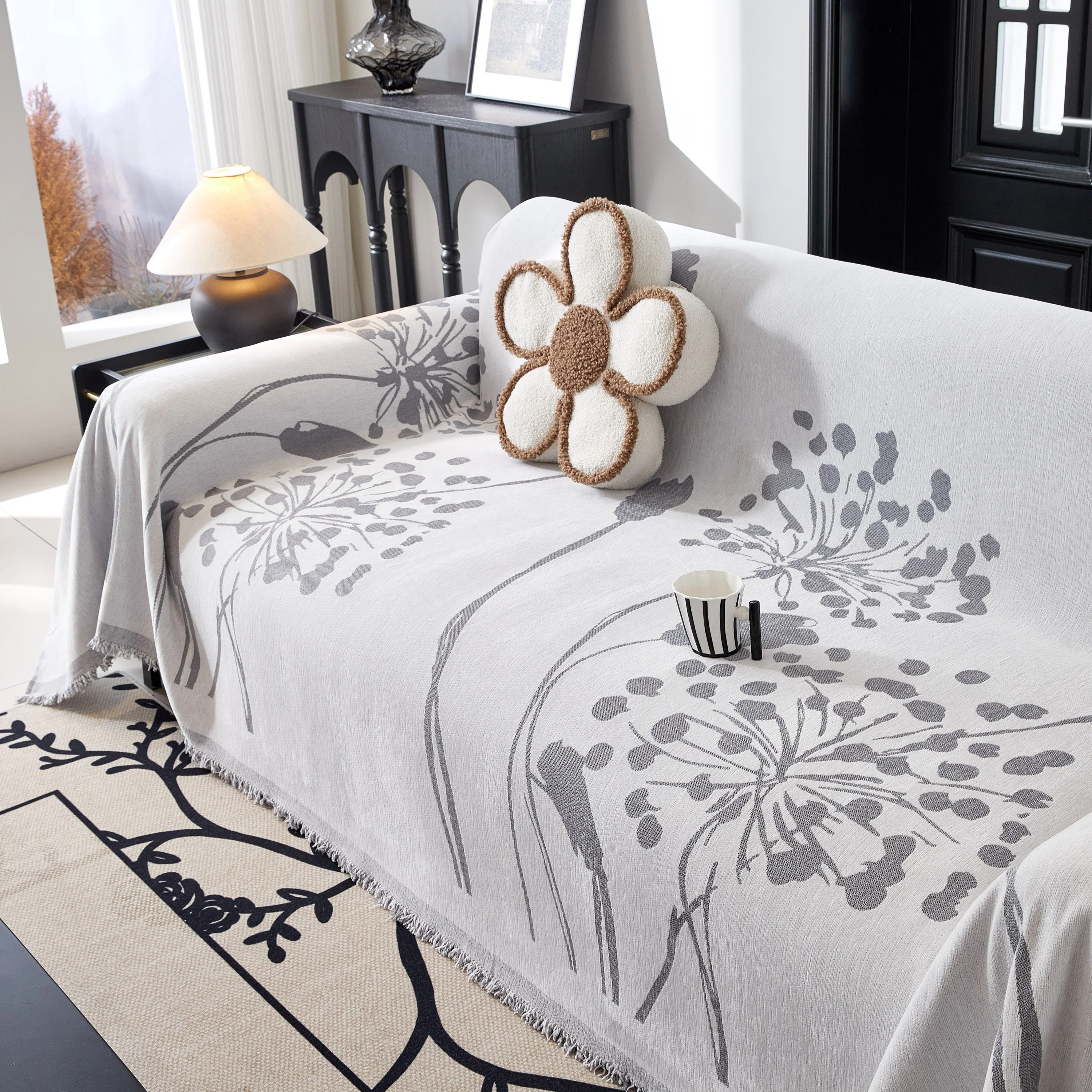 Dandelion Blanket Throw for Sofas Chenille Furniture Couch Cover, Couch Cushion Cover for Kids, Pets - Image 64