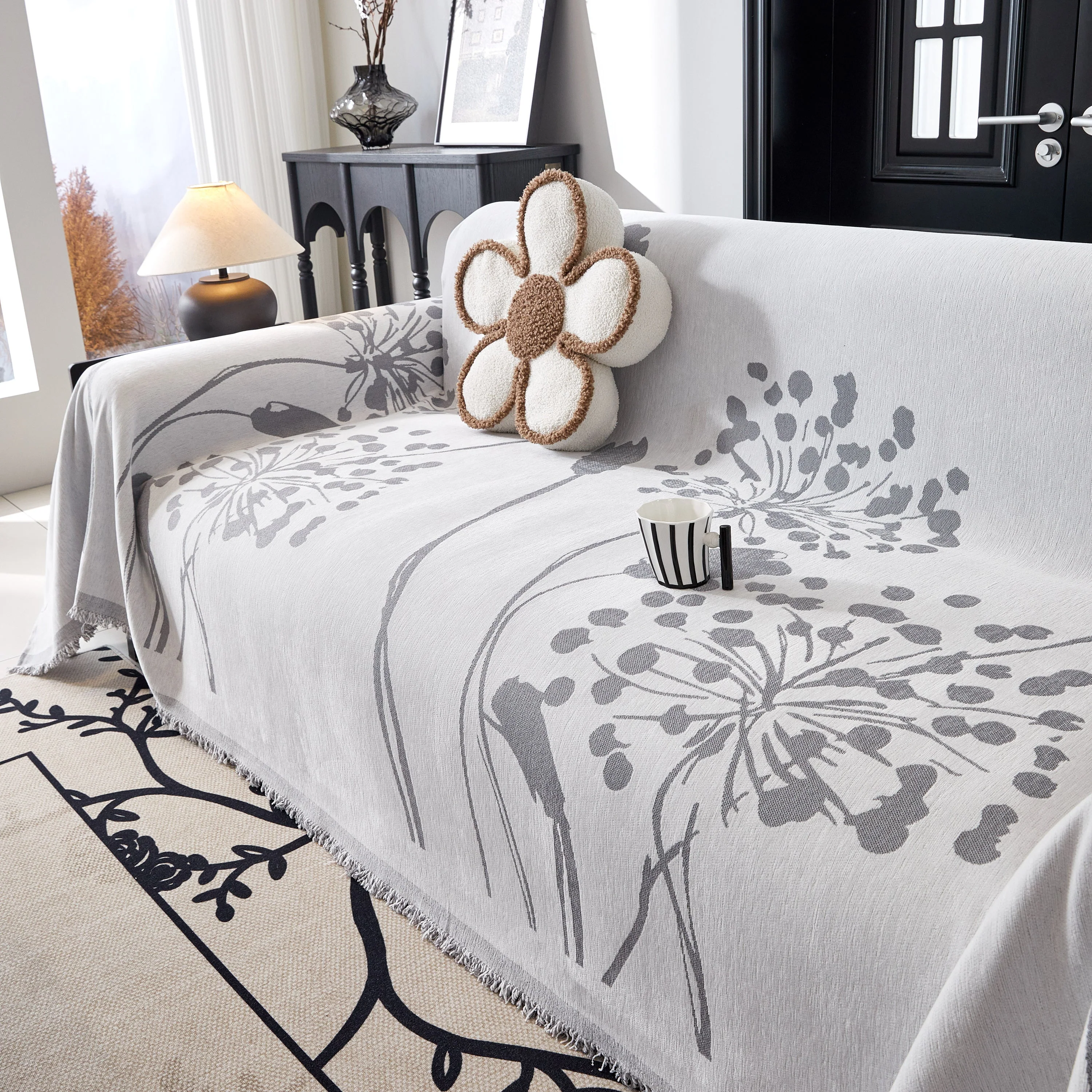 Dandelion Blanket Throw for Sofas Chenille Furniture Couch Cover, Couch Cushion Cover for Kids, Pets - Image 65