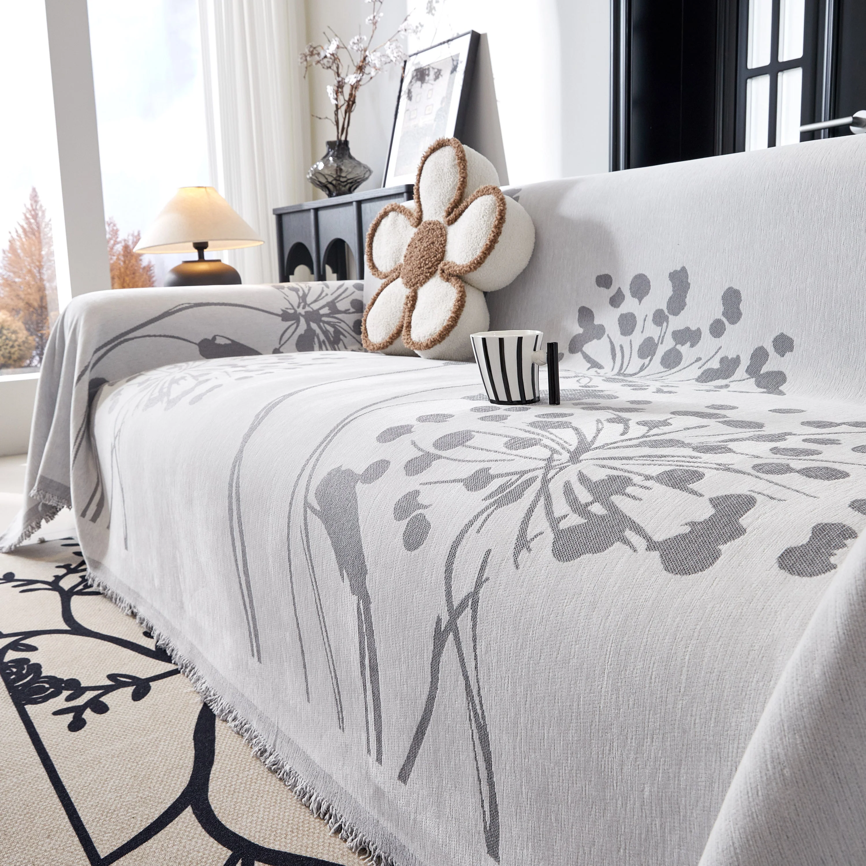 Dandelion Blanket Throw for Sofas Chenille Furniture Couch Cover, Couch Cushion Cover for Kids, Pets - Image 66