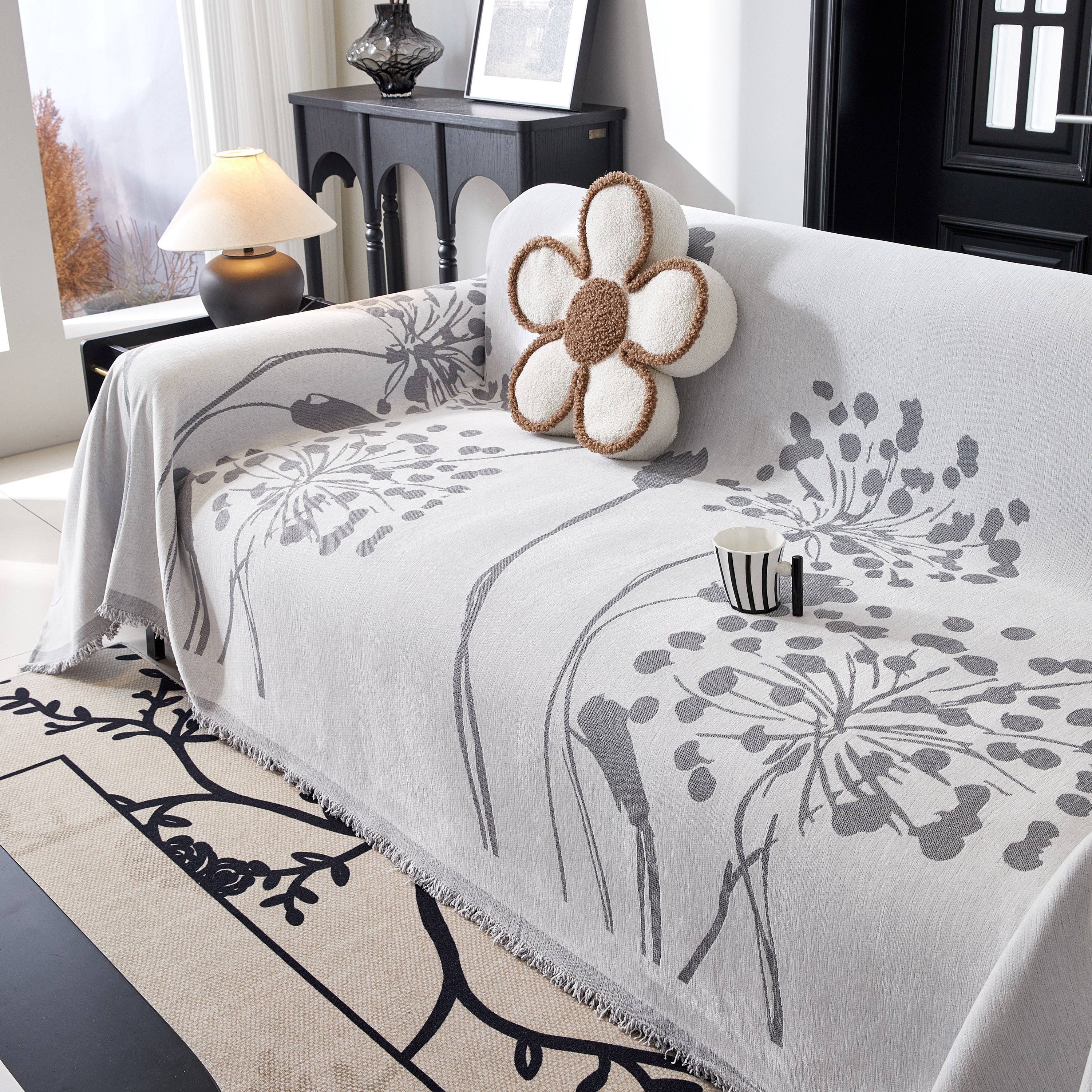 Dandelion Blanket Throw for Sofas Chenille Furniture Couch Cover, Couch Cushion Cover for Kids, Pets - Image 70