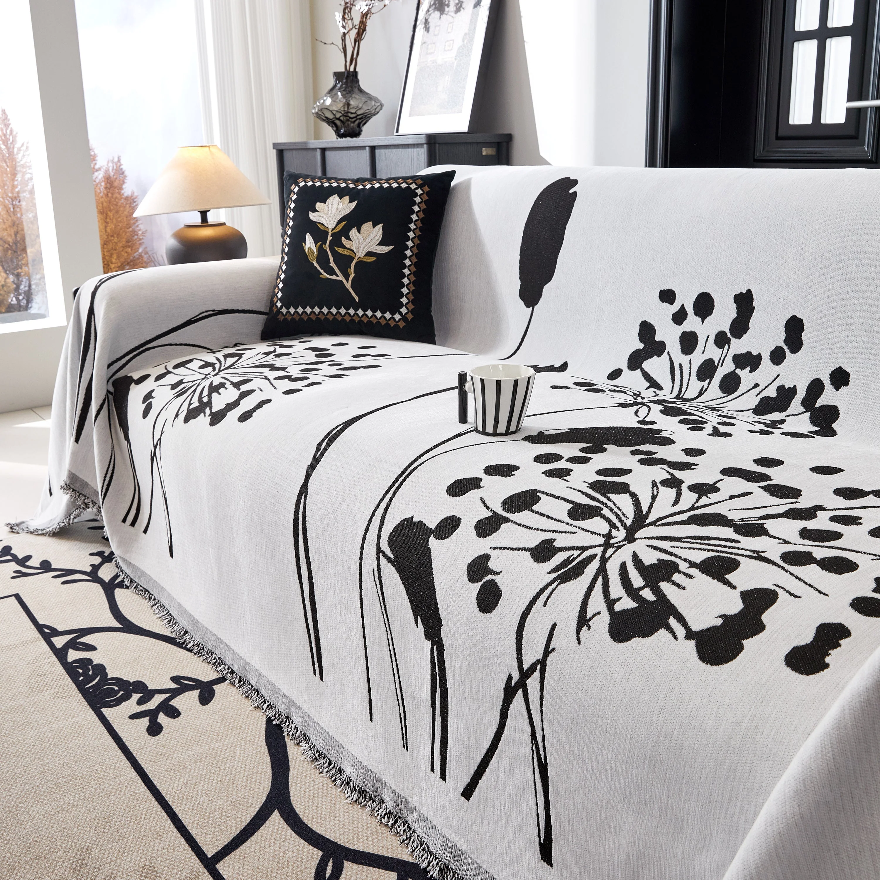 Dandelion Blanket Throw for Sofas Chenille Furniture Couch Cover, Couch Cushion Cover for Kids, Pets - Image 8