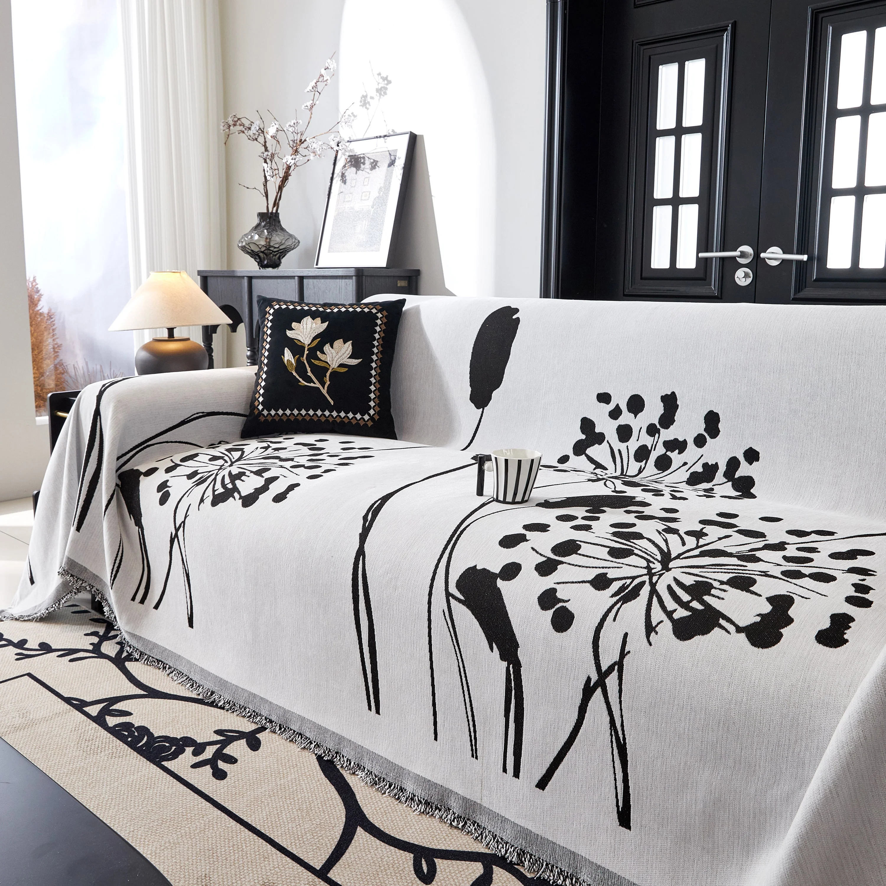 Dandelion Blanket Throw for Sofas Chenille Furniture Couch Cover, Couch Cushion Cover for Kids, Pets - Image 9