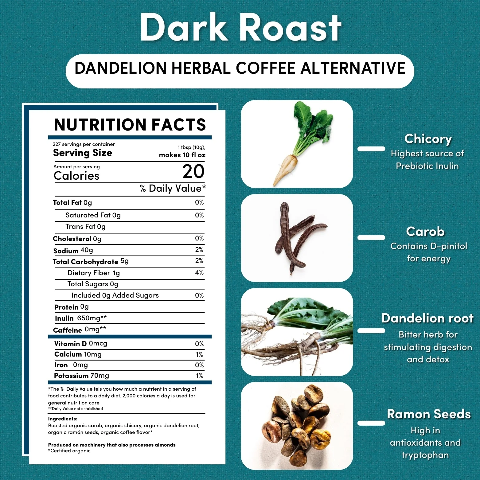 Dandelion Dark Roast Herbal Coffee - Image 8