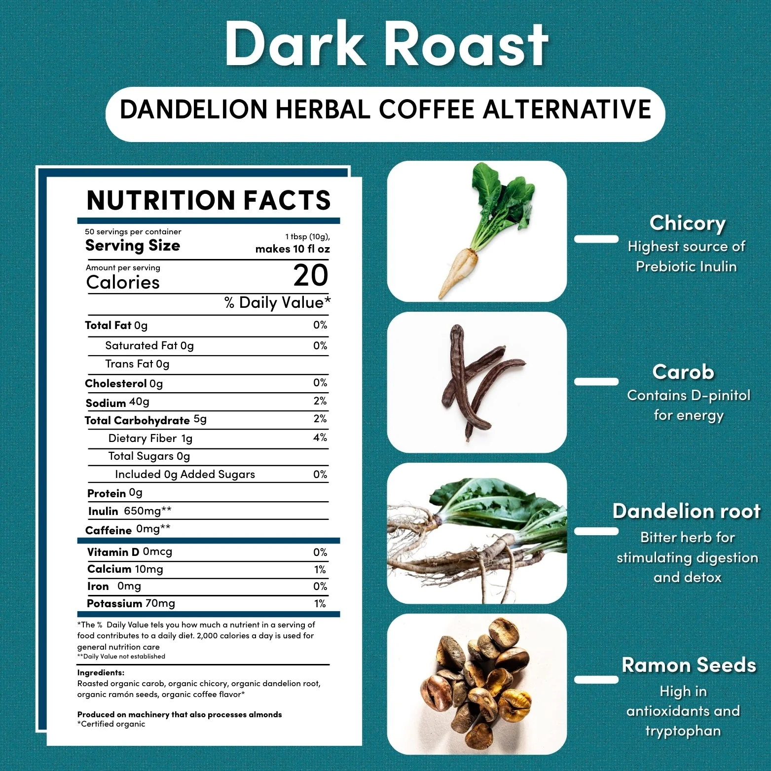 Dandelion Dark Roast Herbal Coffee - Image 9