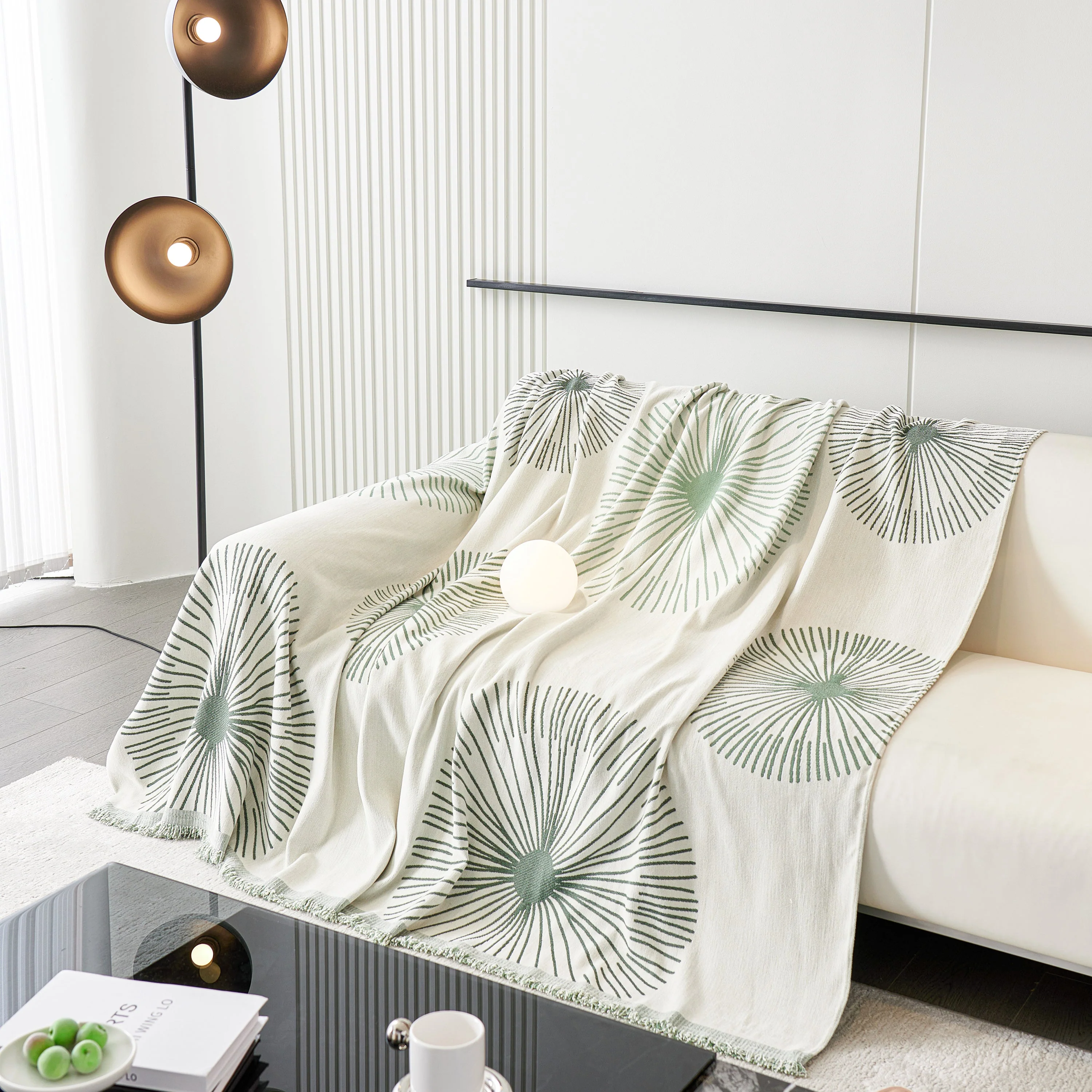 Dandelion Reversible Striped Couch Throw Cover for Living Room Pet Sofa Slipcovers Couch Protector - Image 14