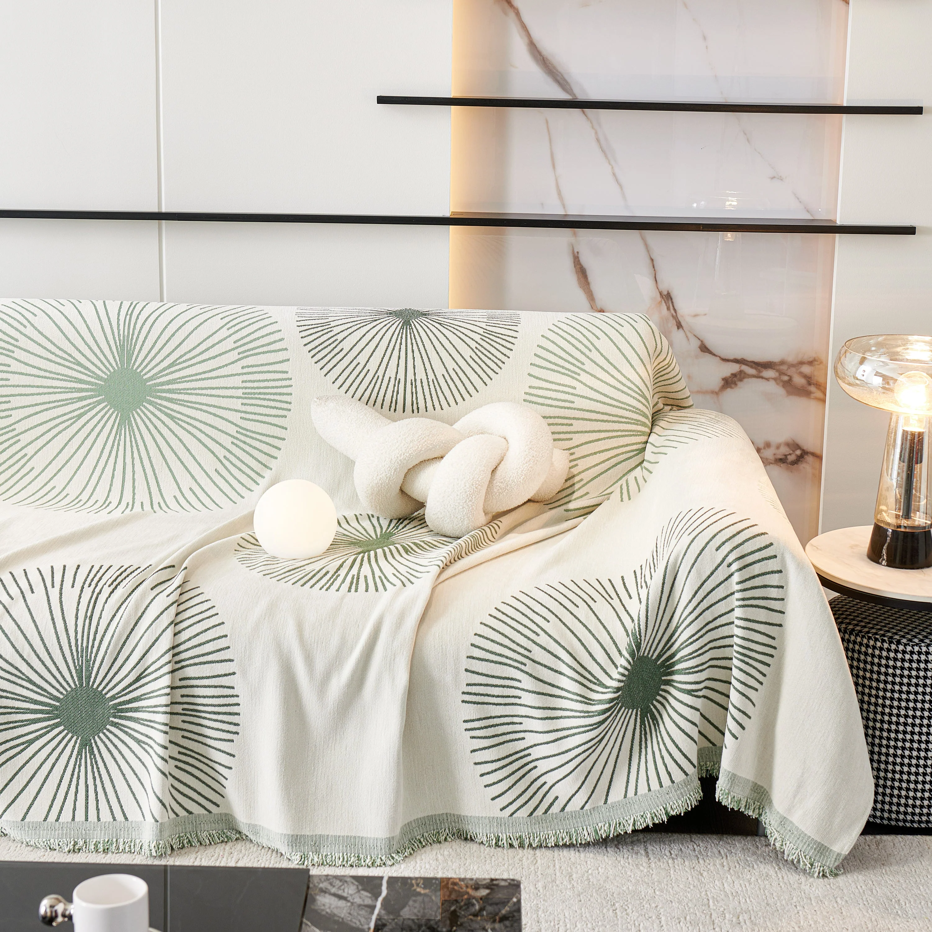 Dandelion Reversible Striped Couch Throw Cover for Living Room Pet Sofa Slipcovers Couch Protector - Image 21