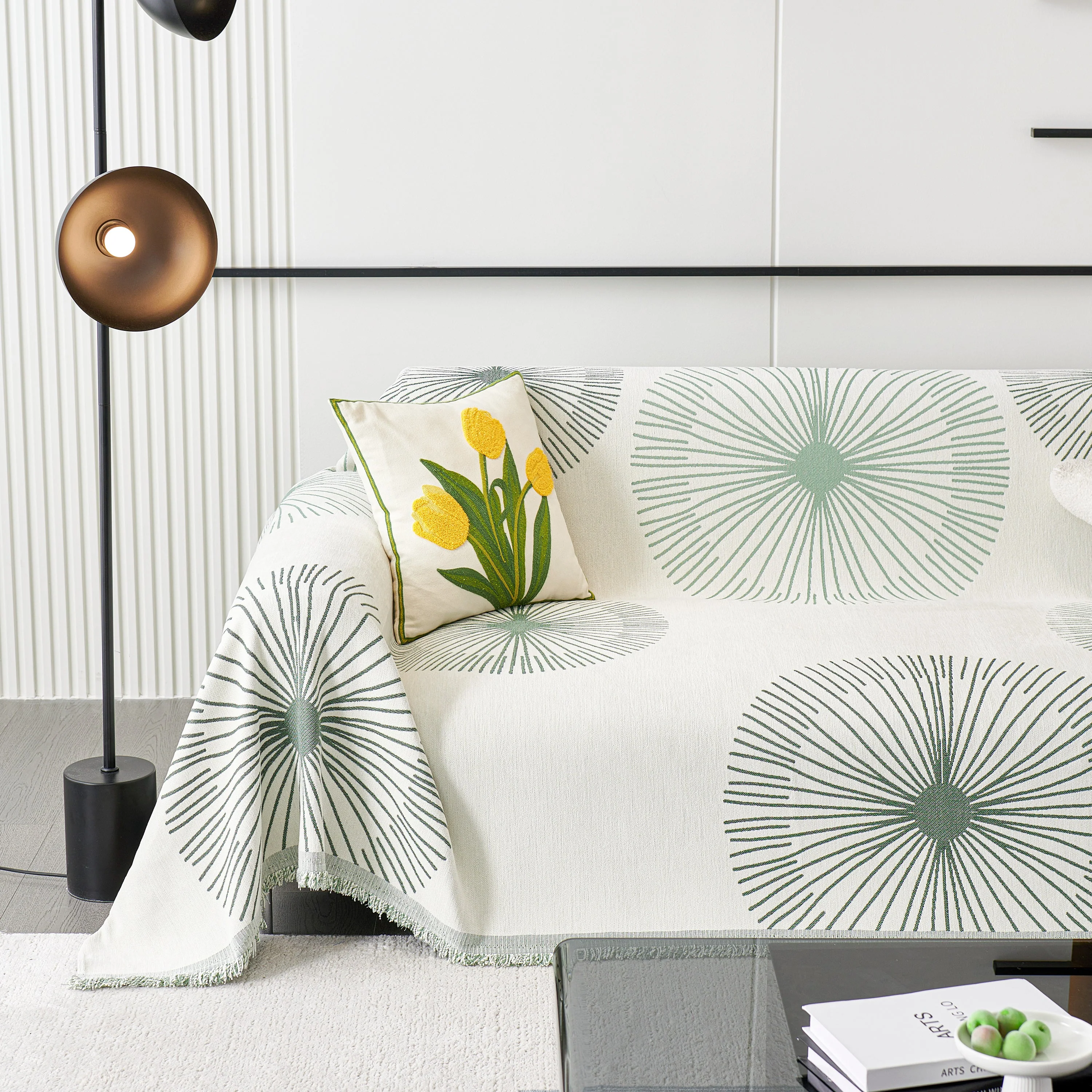 Dandelion Reversible Striped Couch Throw Cover for Living Room Pet Sofa Slipcovers Couch Protector - Image 26