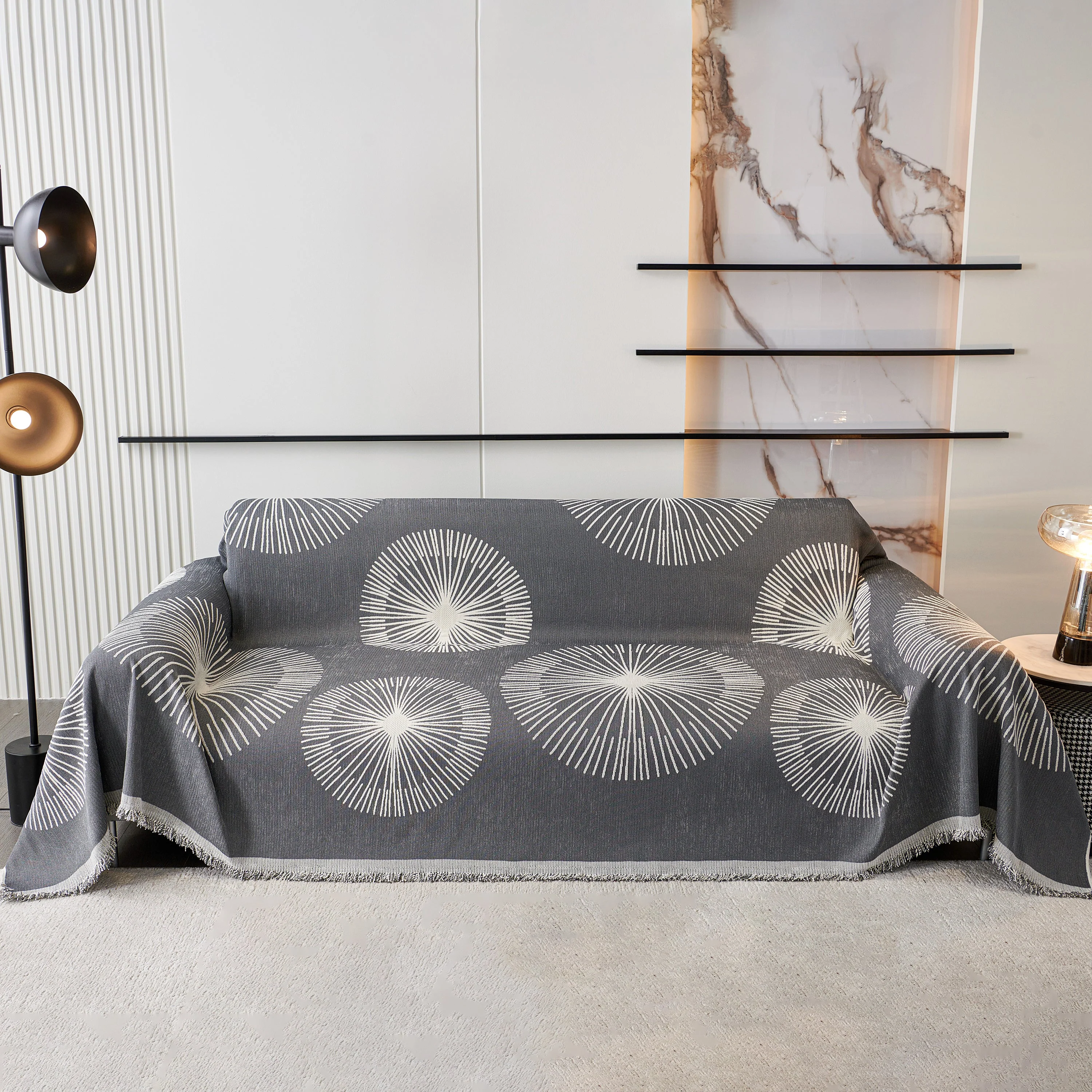 Dandelion Reversible Striped Couch Throw Cover for Living Room Pet Sofa Slipcovers Couch Protector - Image 29