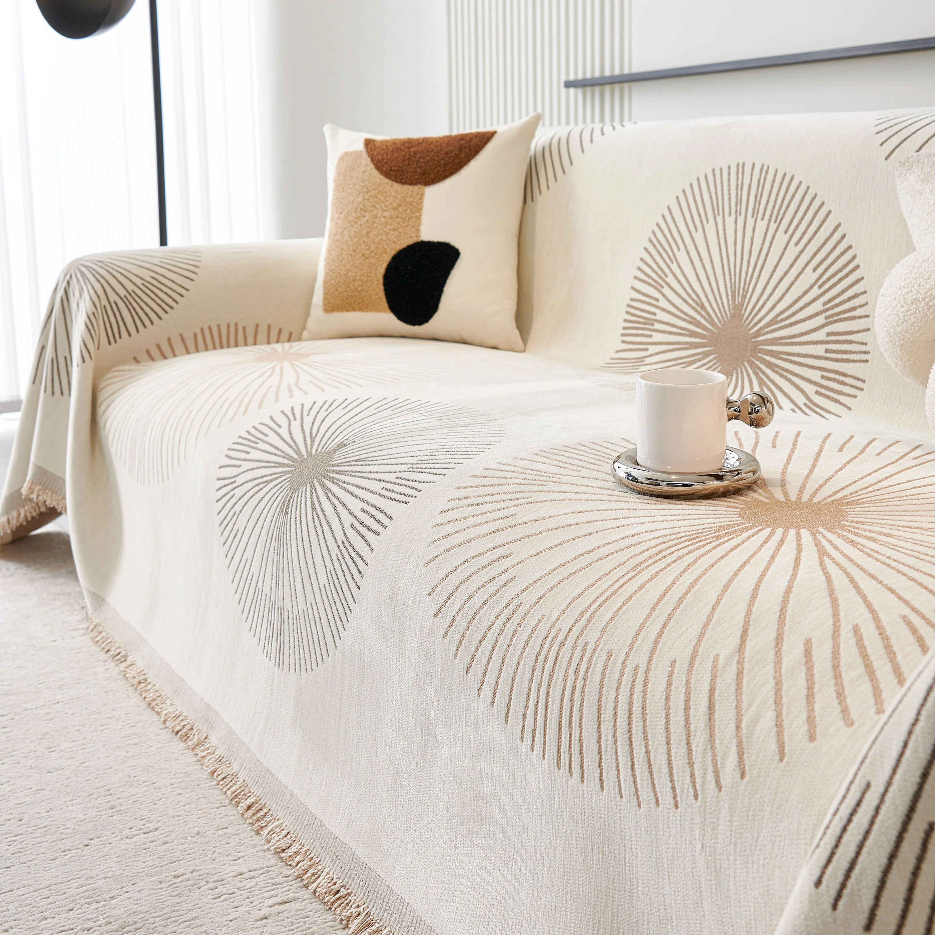 Dandelion Reversible Striped Couch Throw Cover for Living Room Pet Sofa Slipcovers Couch Protector - Image 36