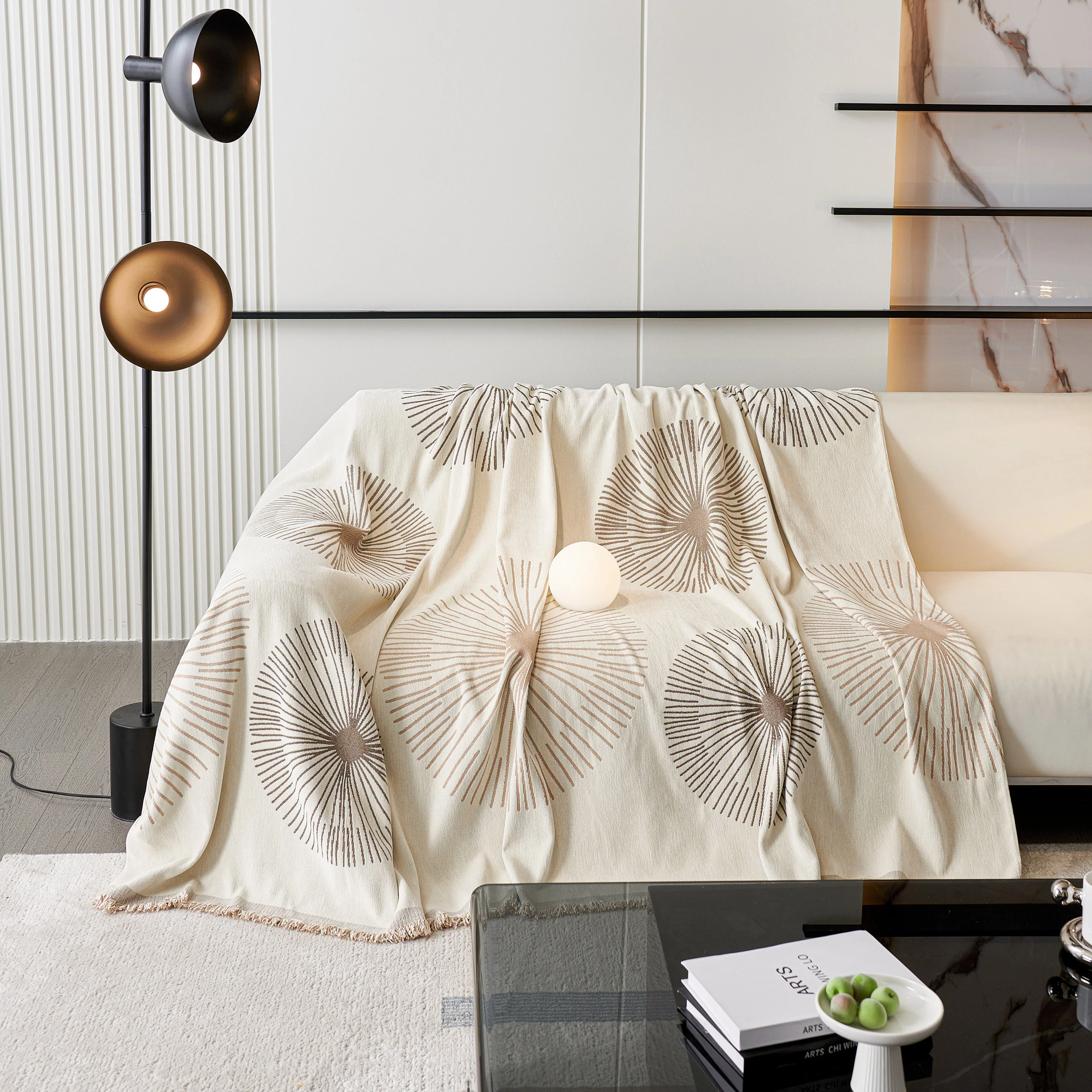 Dandelion Reversible Striped Couch Throw Cover for Living Room Pet Sofa Slipcovers Couch Protector - Image 47