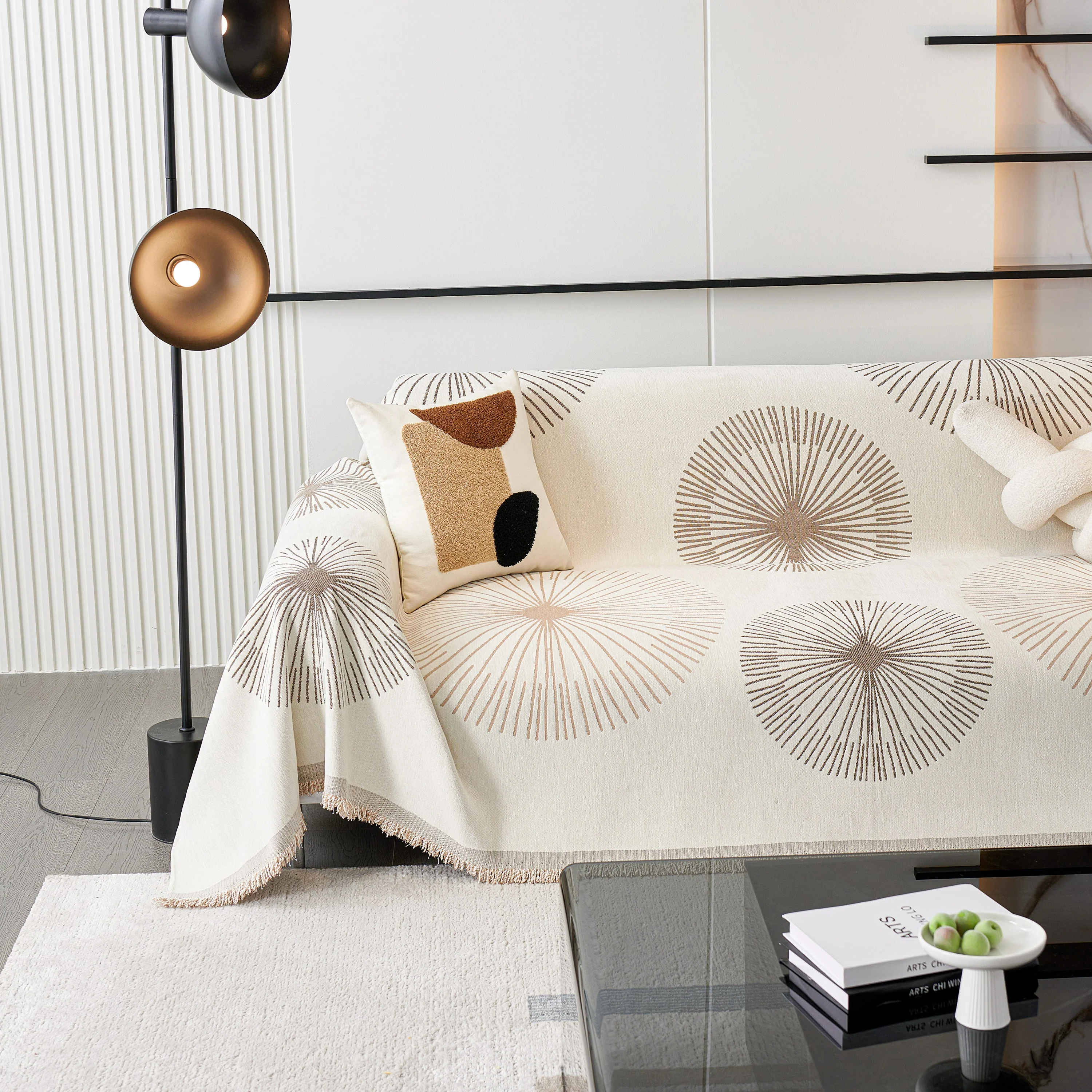Dandelion Reversible Striped Couch Throw Cover for Living Room Pet Sofa Slipcovers Couch Protector - Image 50