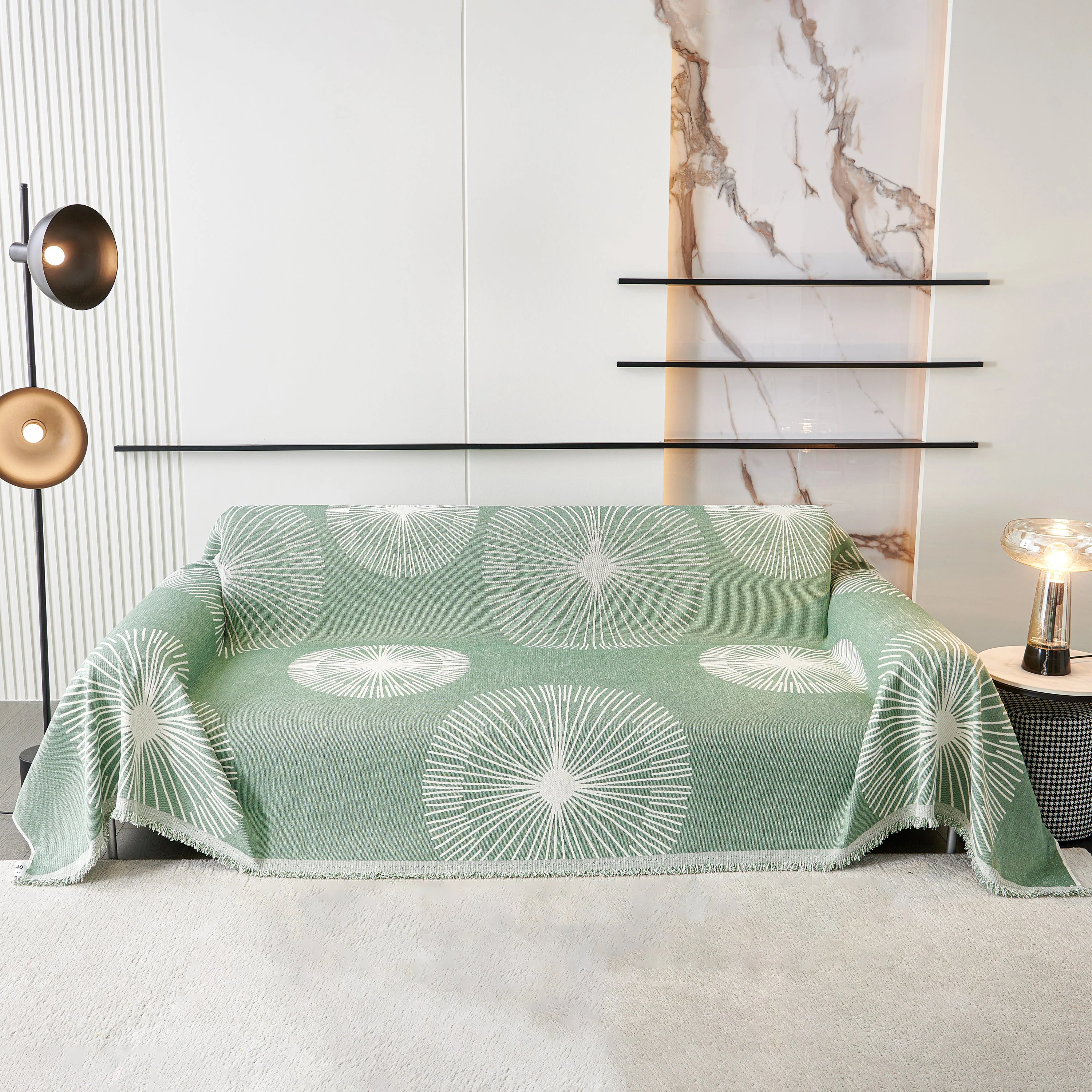 Dandelion Reversible Striped Couch Throw Cover for Living Room Pet Sofa Slipcovers Couch Protector - Image 6