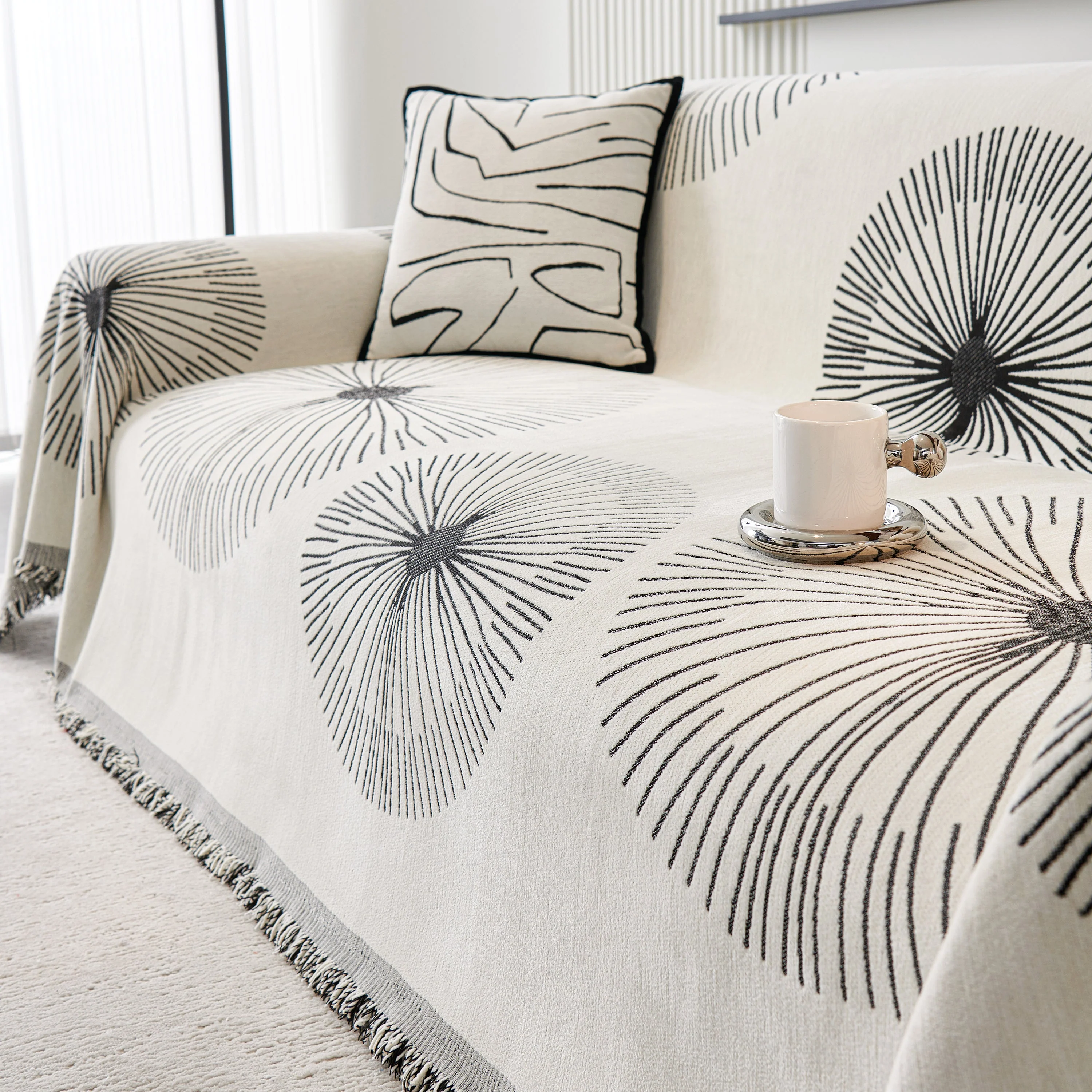 Dandelion Reversible Striped Couch Throw Cover for Living Room Pet Sofa Slipcovers Couch Protector - Image 64