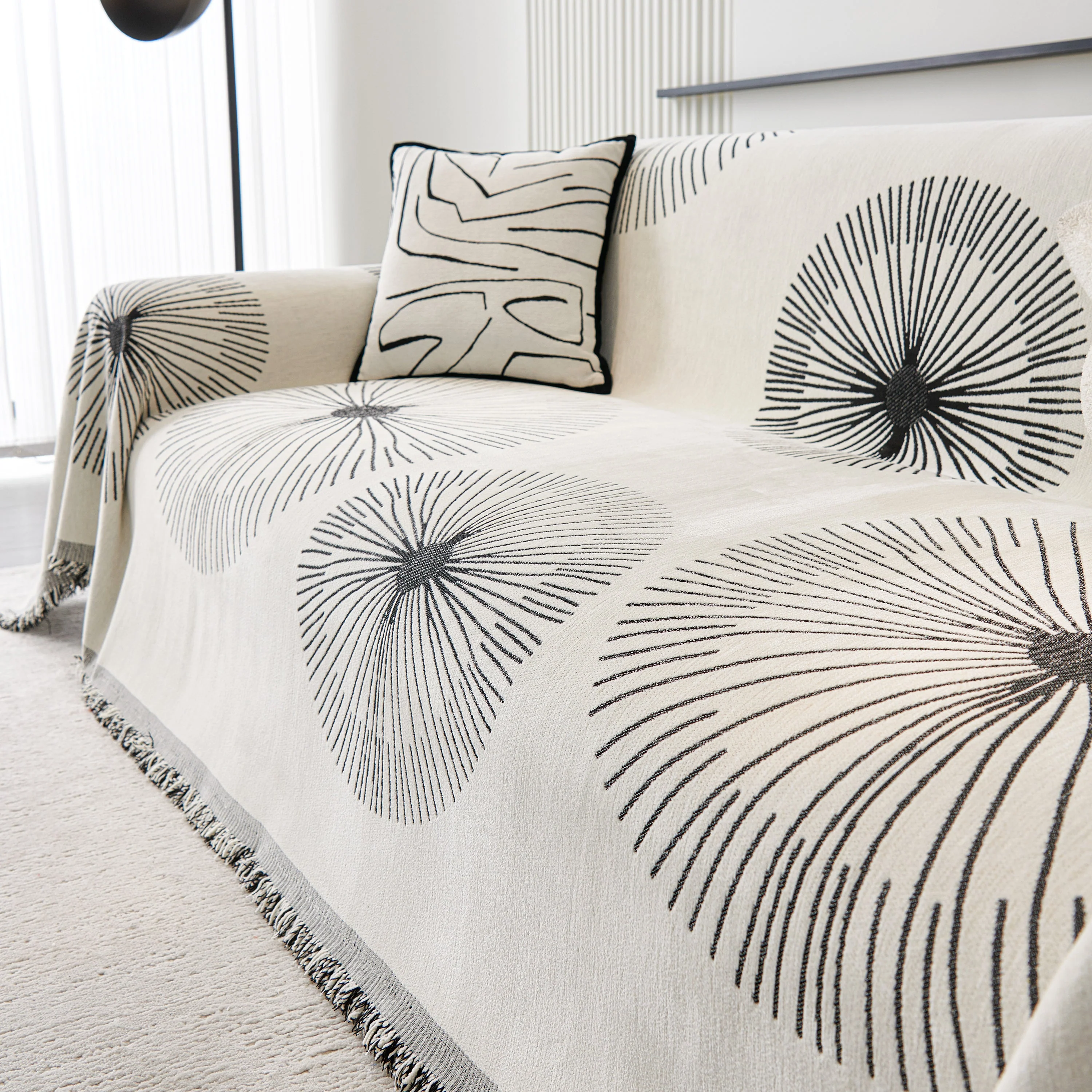 Dandelion Reversible Striped Couch Throw Cover for Living Room Pet Sofa Slipcovers Couch Protector - Image 65