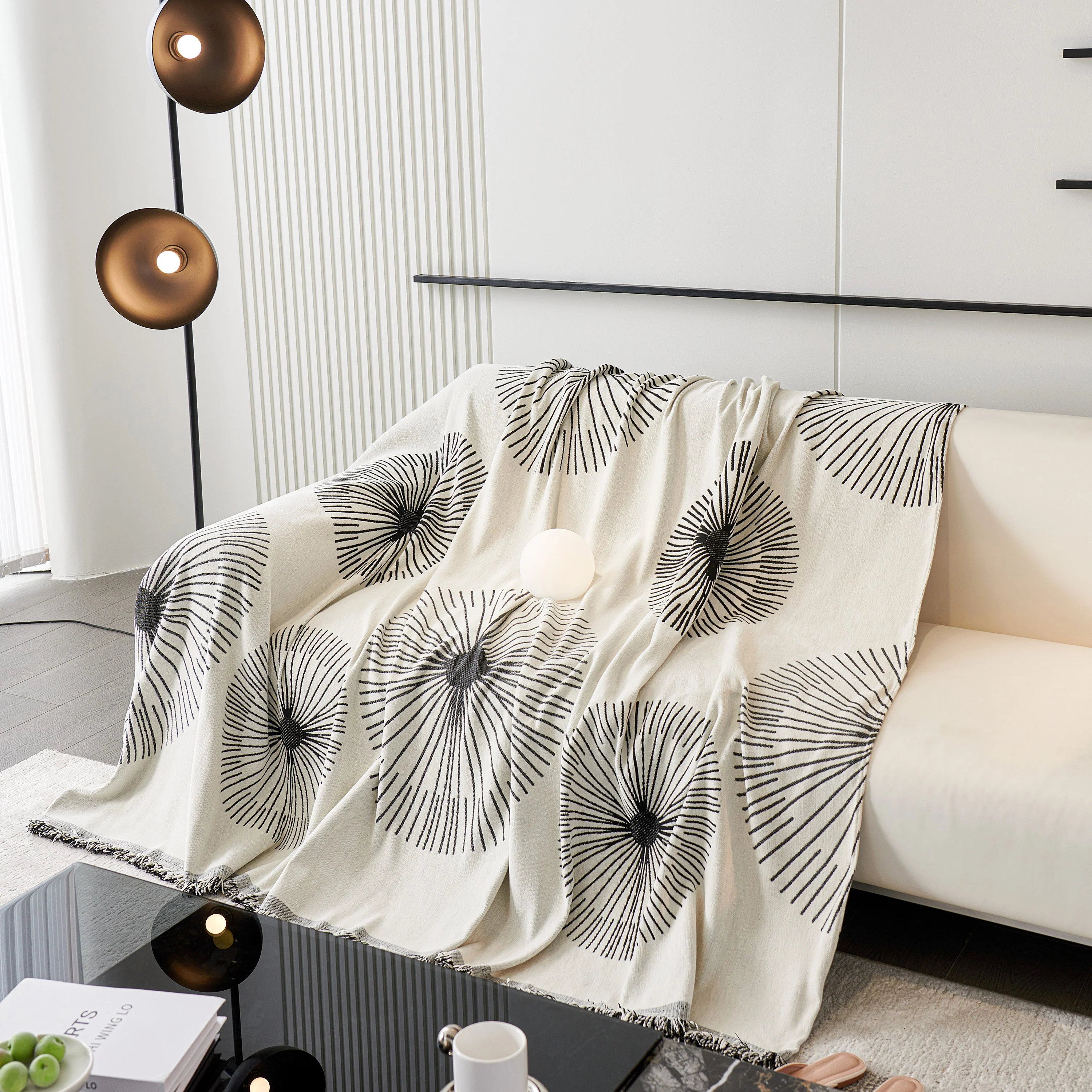 Dandelion Reversible Striped Couch Throw Cover for Living Room Pet Sofa Slipcovers Couch Protector - Image 66