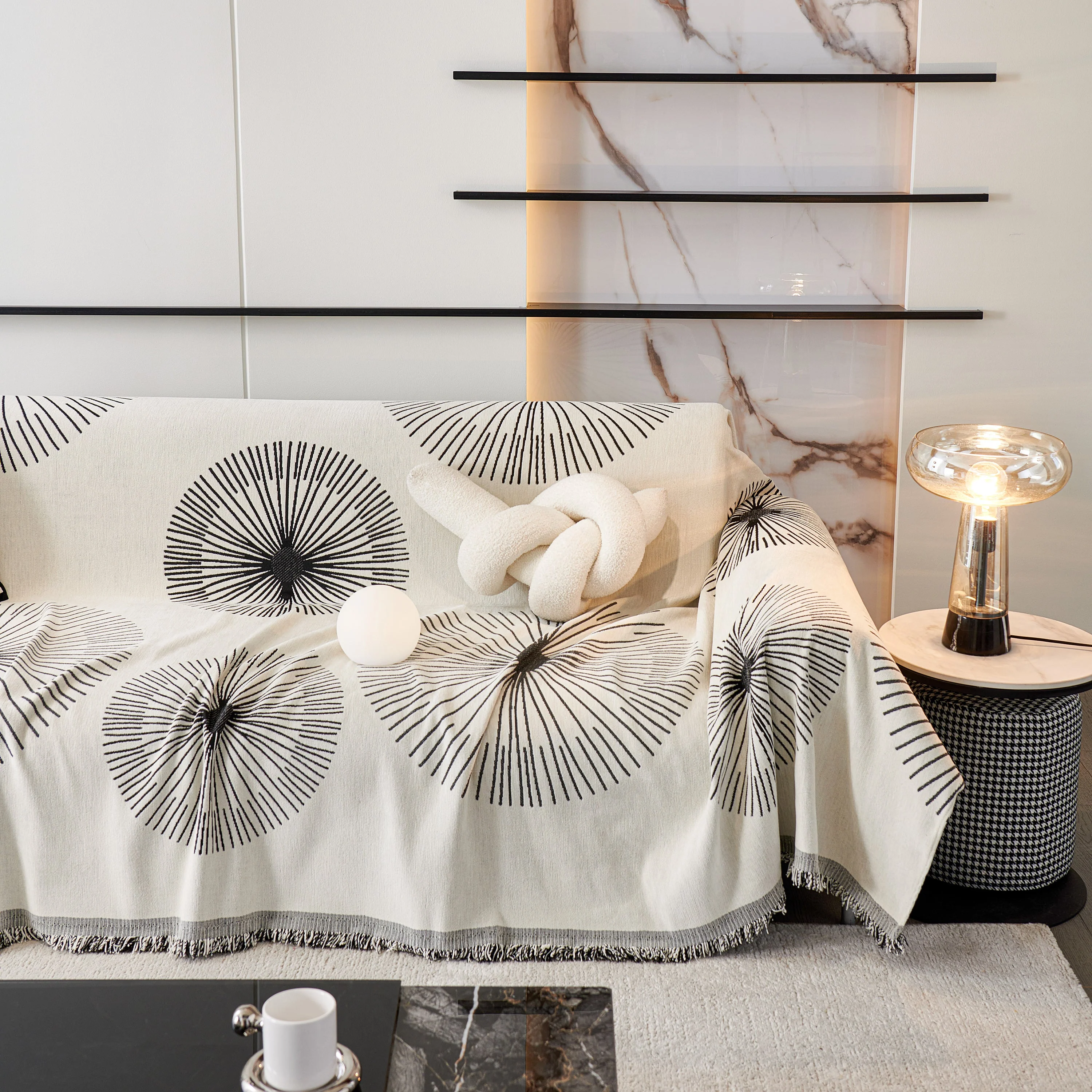 Dandelion Reversible Striped Couch Throw Cover for Living Room Pet Sofa Slipcovers Couch Protector - Image 73