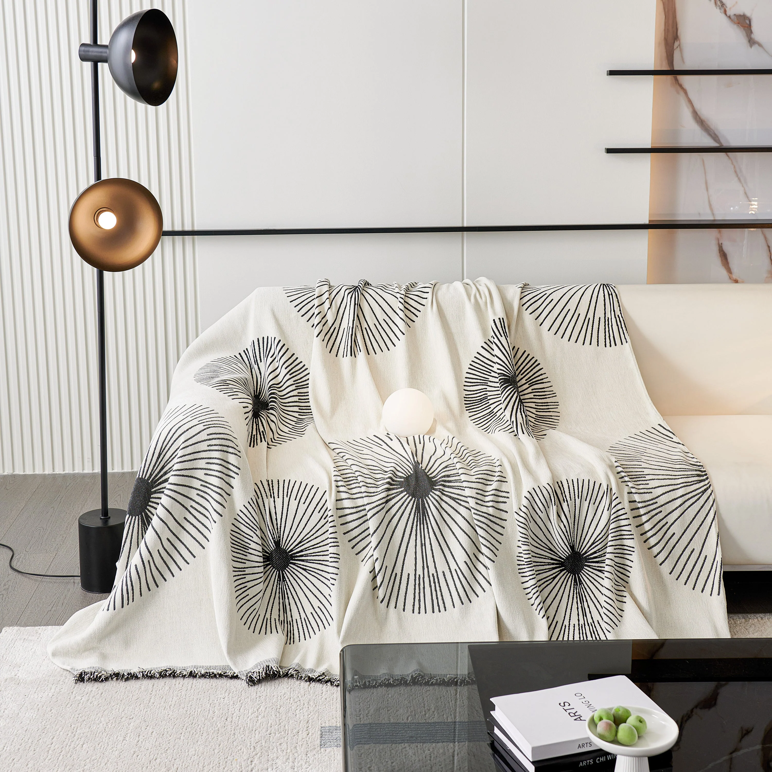 Dandelion Reversible Striped Couch Throw Cover for Living Room Pet Sofa Slipcovers Couch Protector - Image 75