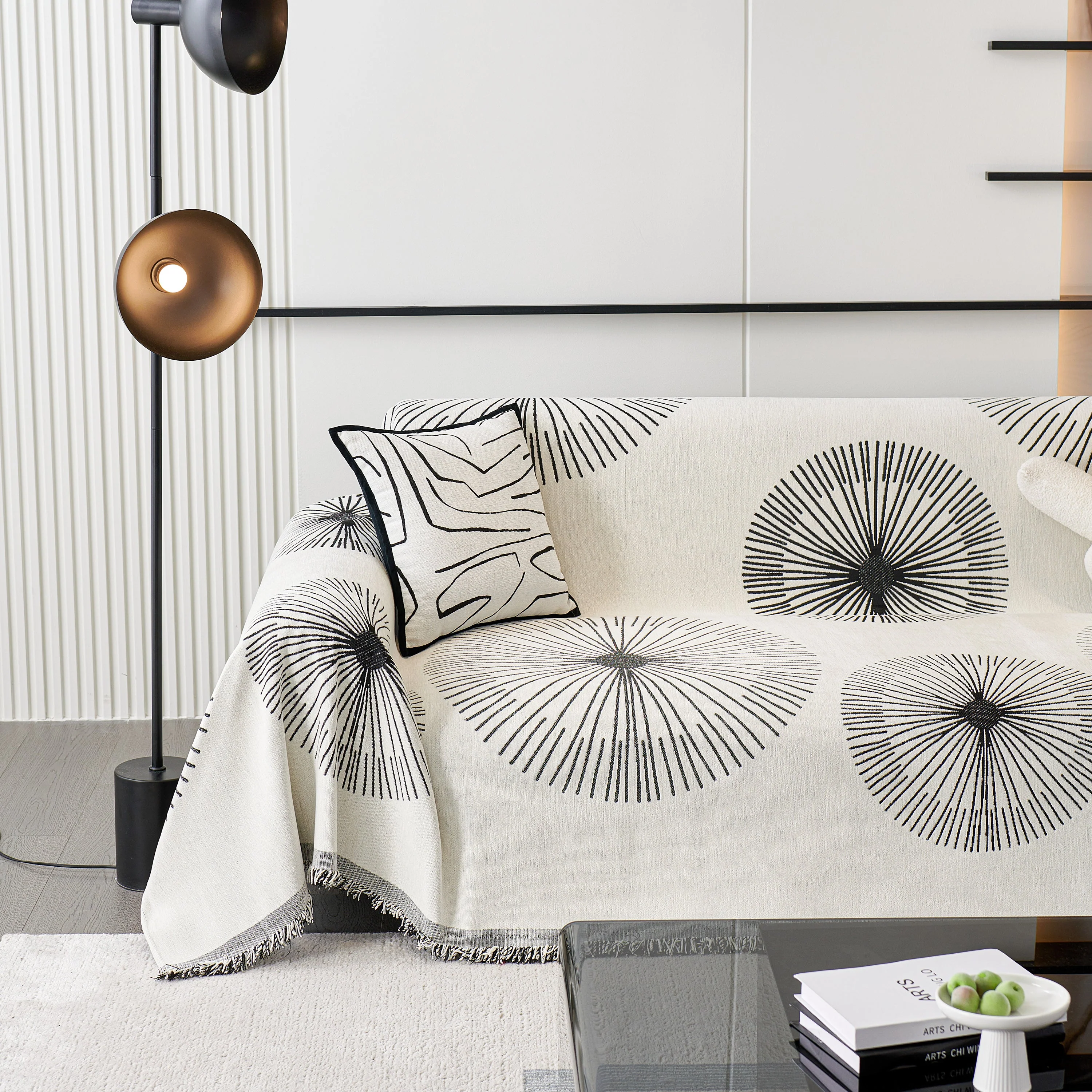 Dandelion Reversible Striped Couch Throw Cover for Living Room Pet Sofa Slipcovers Couch Protector - Image 81