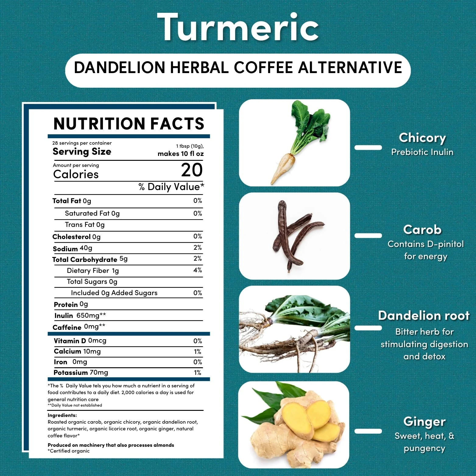 Dandelion Turmeric Herbal Coffee - Image 4