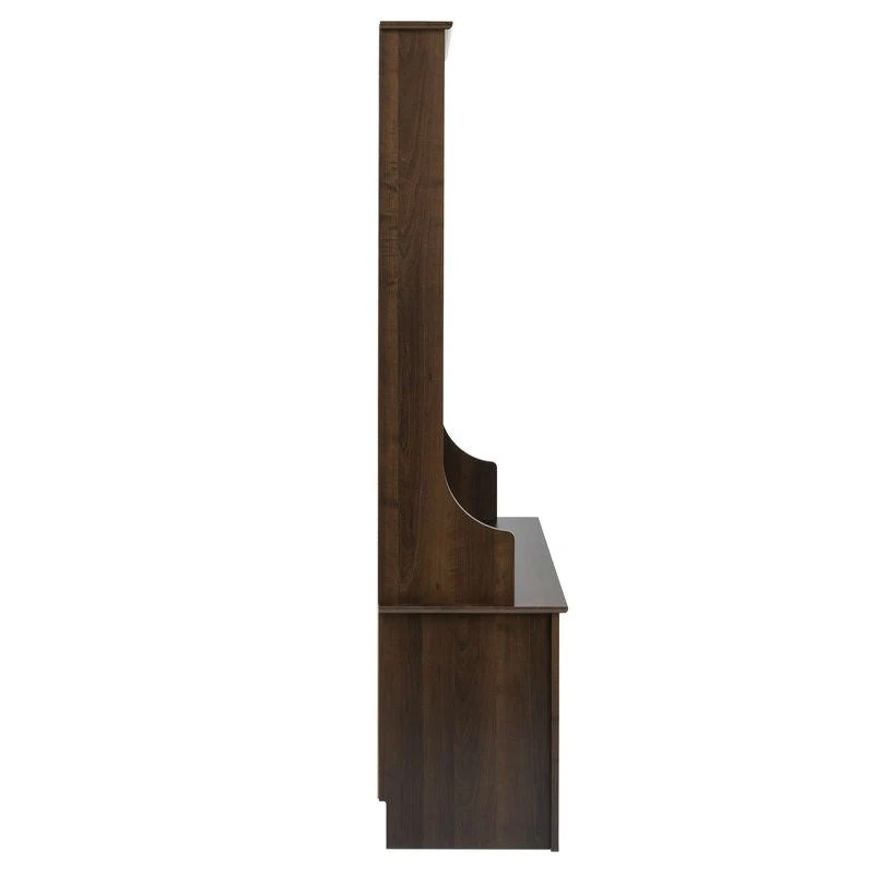 Dark Brown Entryway Hall Tree Shoe Cubbie Coat Rack - Image 2
