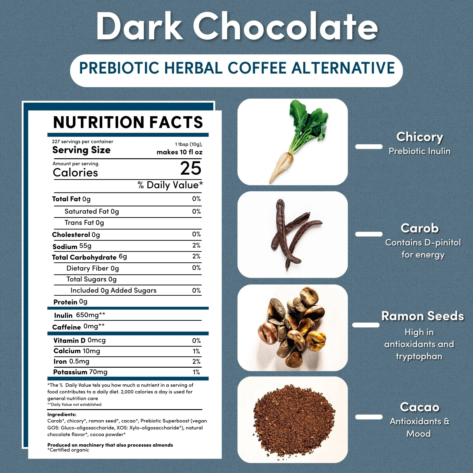 Dark Chocolate Prebiotic SuperBoost Herbal Coffee - Image 9